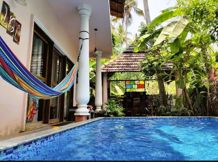Pool view in Mandaram villas
