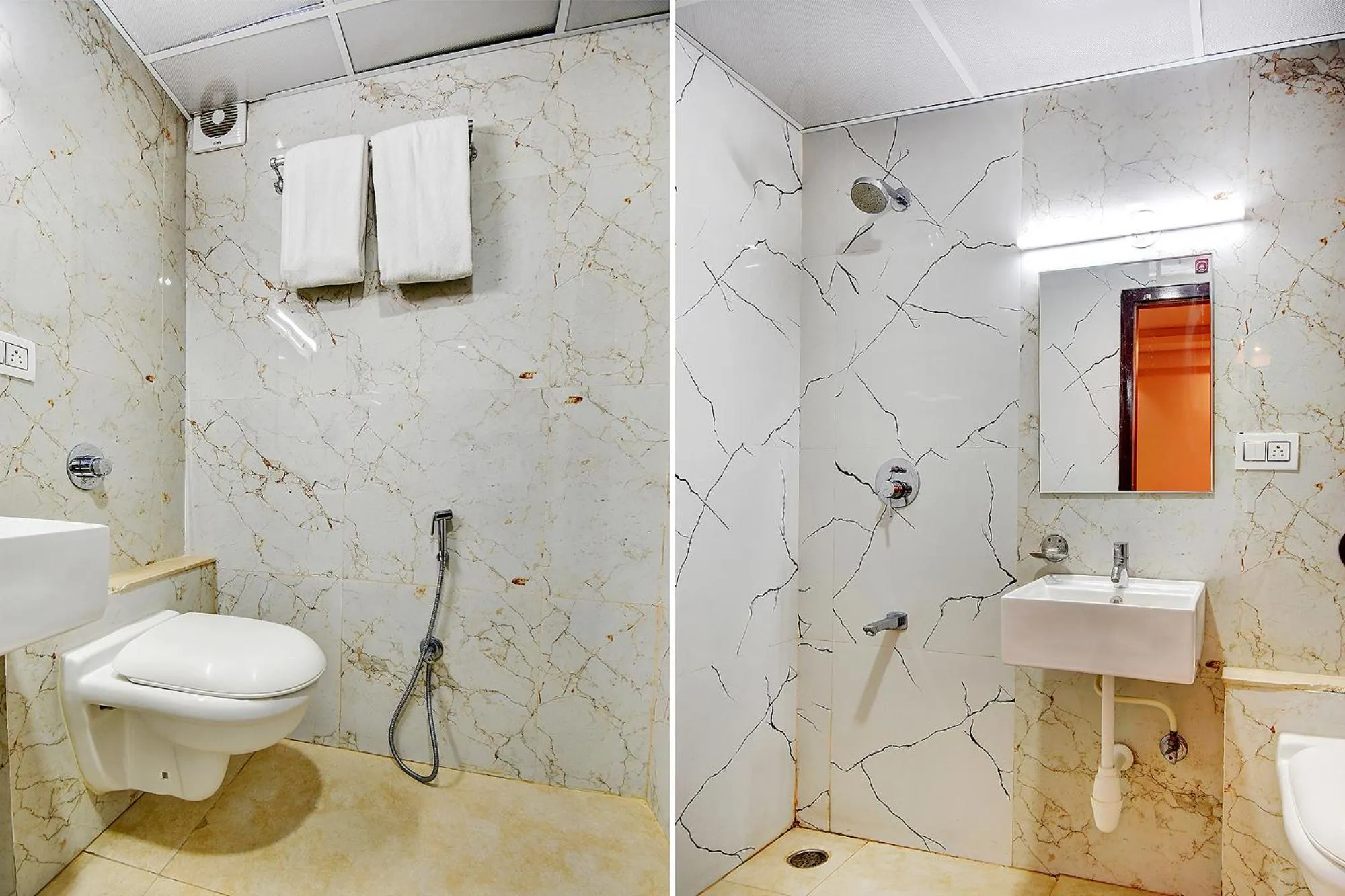 Bathroom in FabHotel Cozzy Inn - Tilak Nagar Main Road, Jayanagar