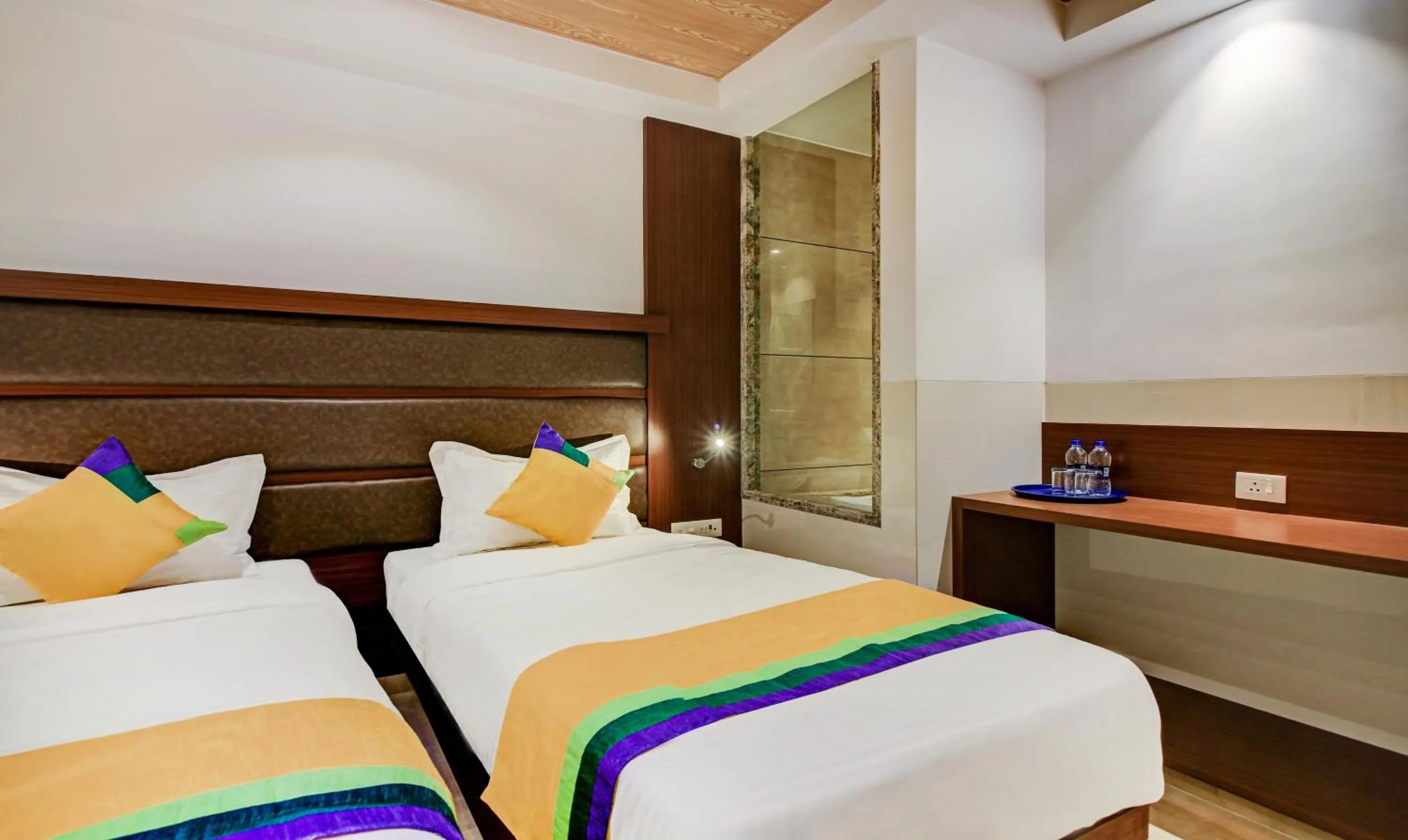 Bed in Hotel Aarush Inn