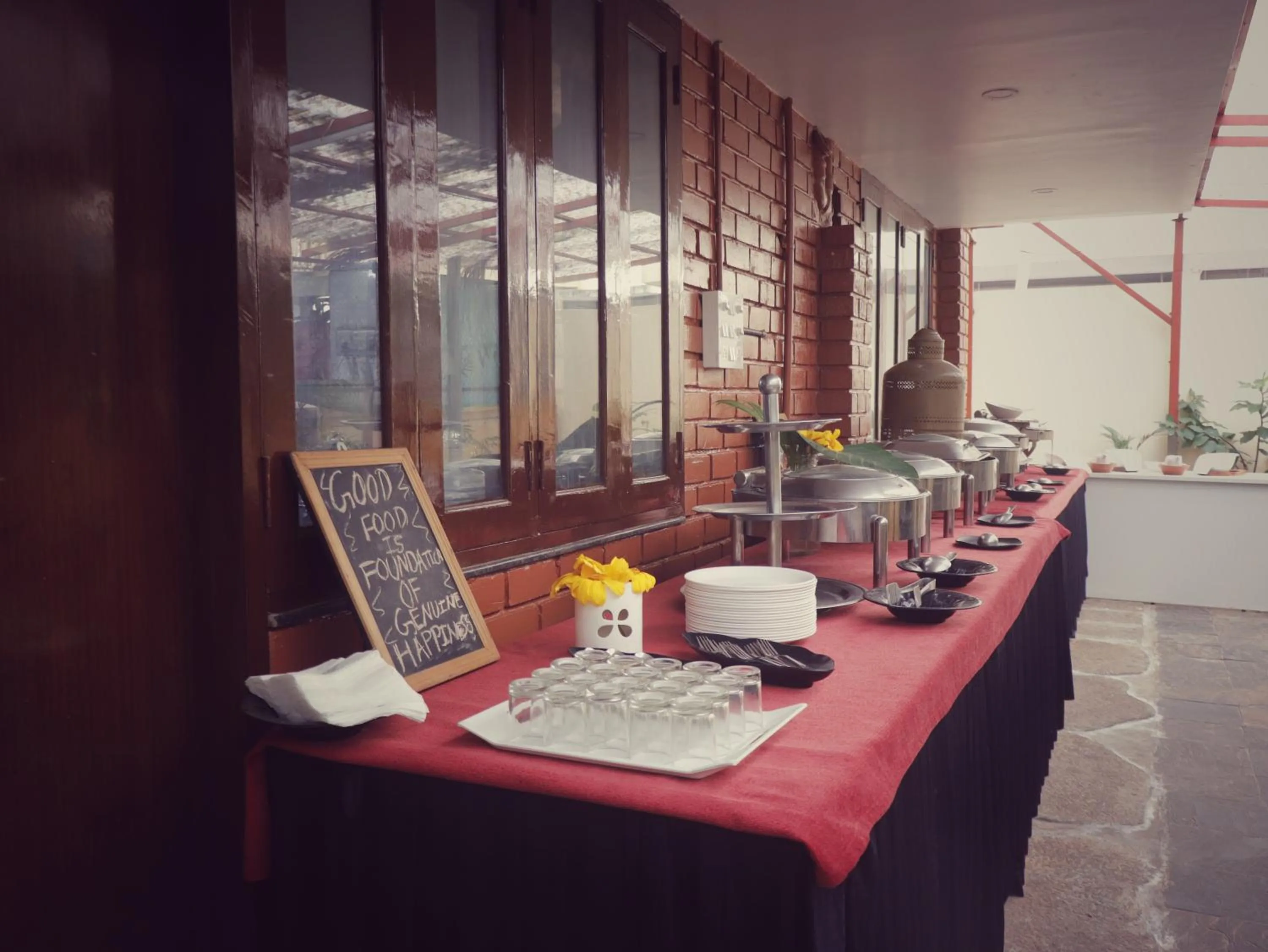 Buffet breakfast in The Green Path Eco Hotel