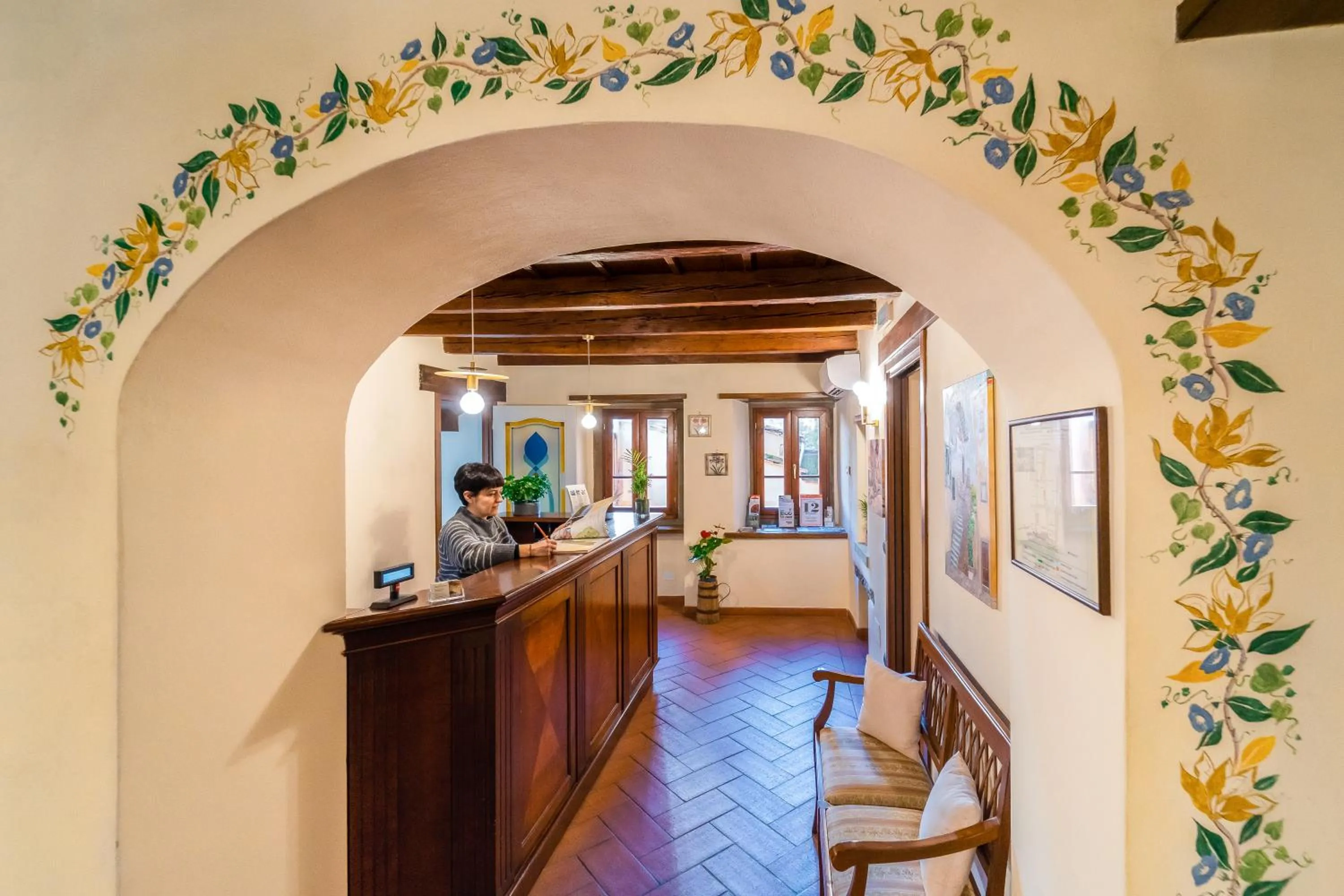 Lobby or reception in Albergo Falterona