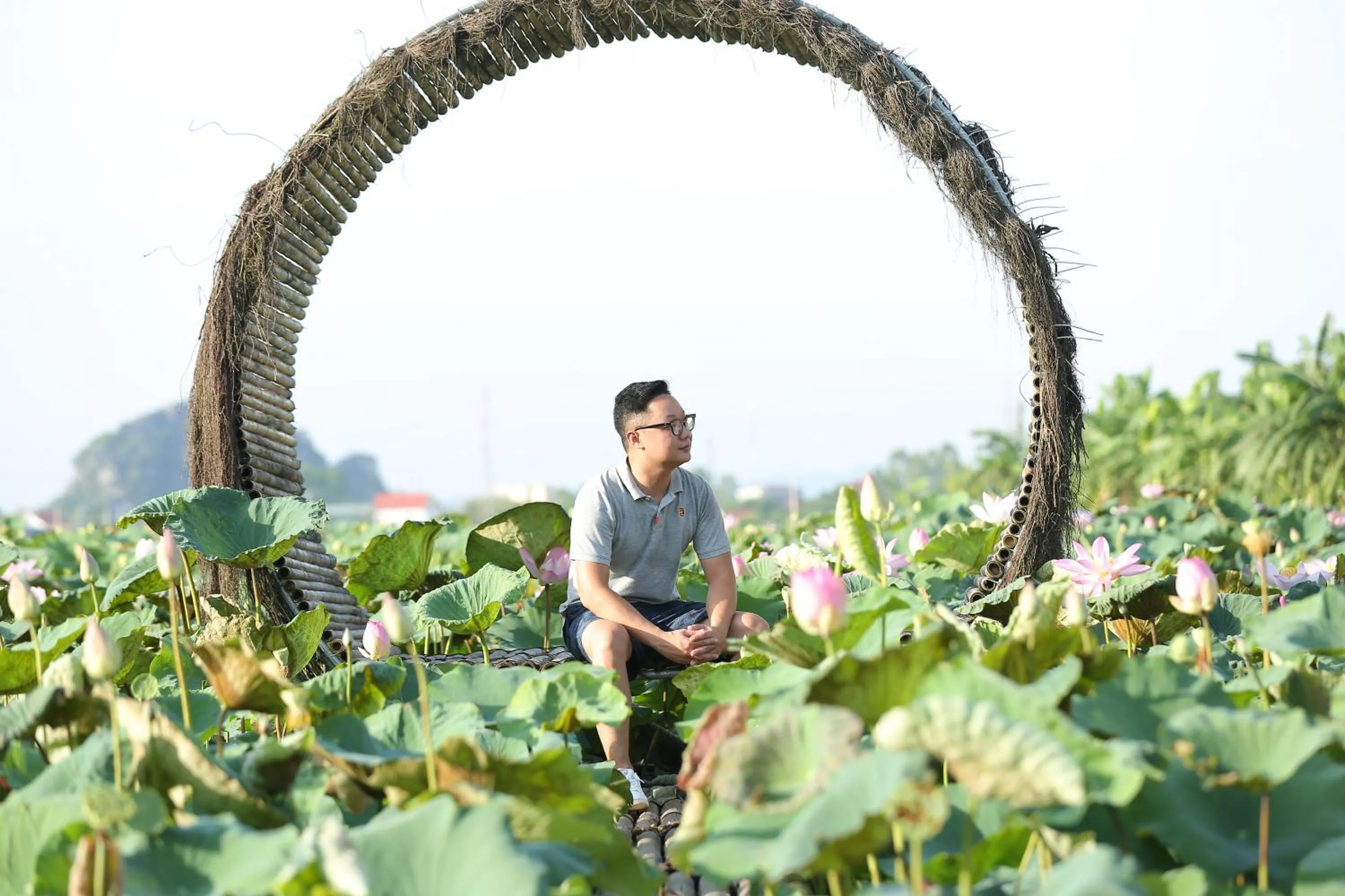 group of guests in Lotus Hotel Ninh Bình