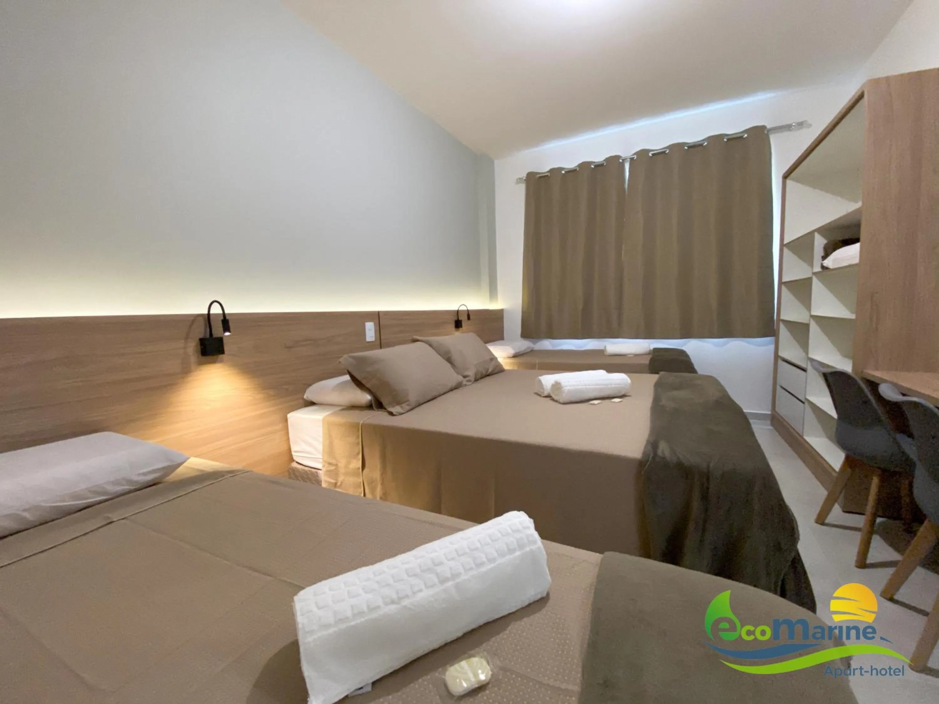 Bed in Ecomarine Apart-hotel 800 m Beto Carrero