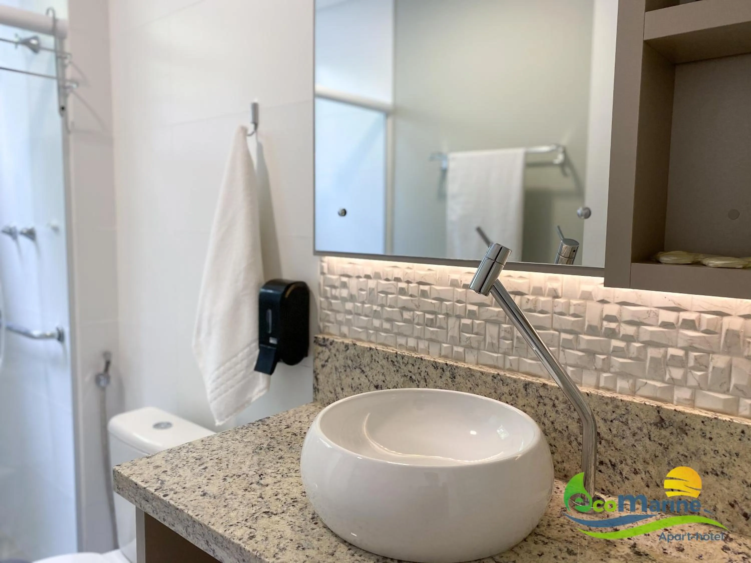 Bathroom in Ecomarine Apart-hotel 800 m Beto Carrero