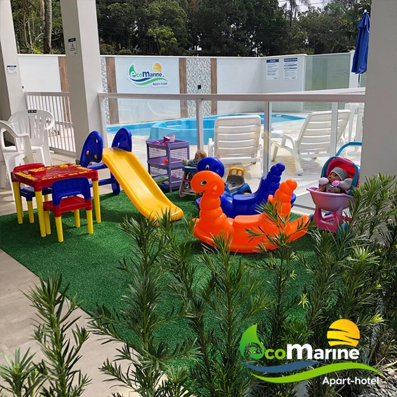 Children play ground in Ecomarine Apart-hotel 800 m Beto Carrero