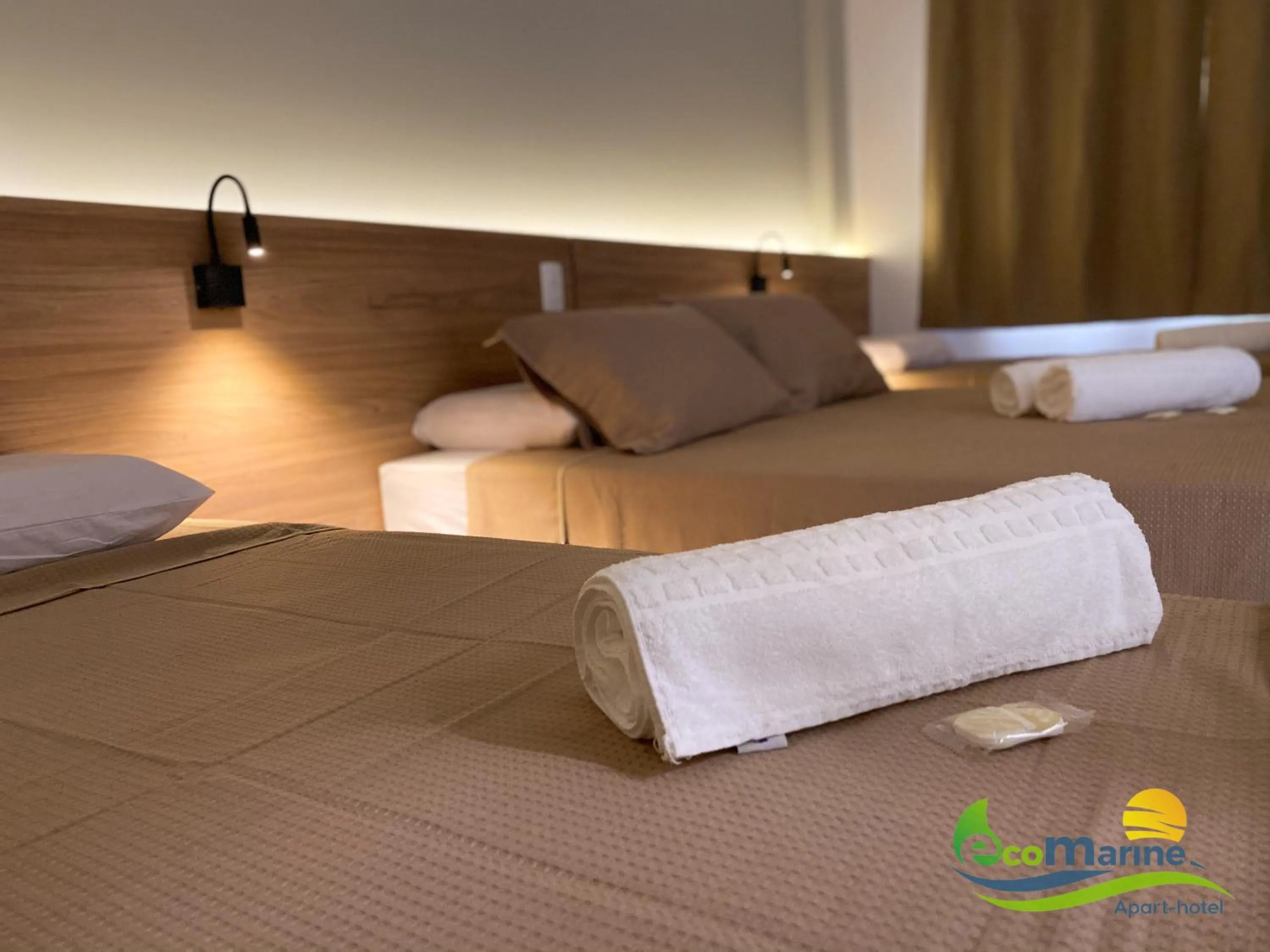 Bed in Ecomarine Apart-hotel 800 m Beto Carrero