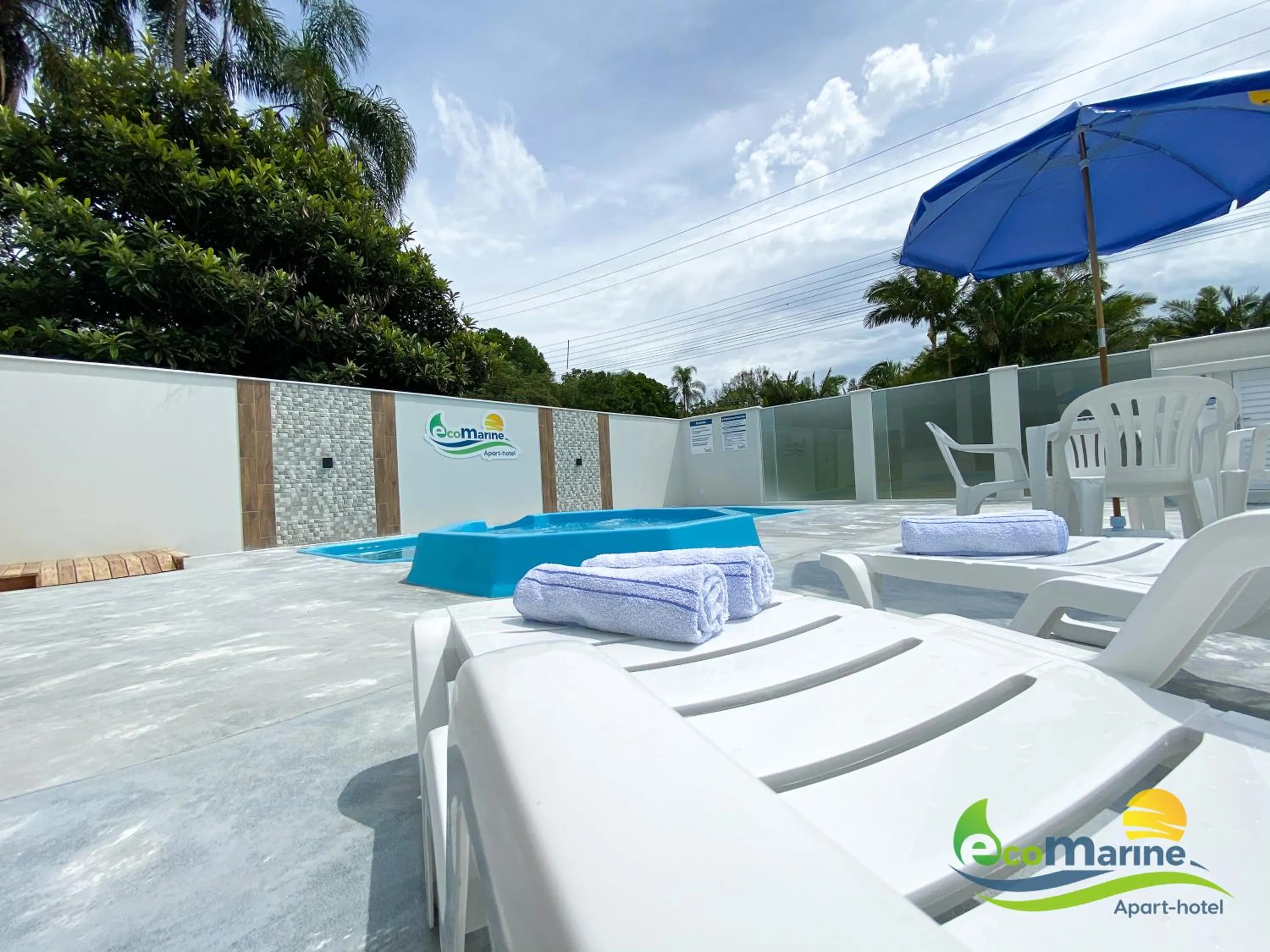 Patio in Ecomarine Apart-hotel 800 m Beto Carrero