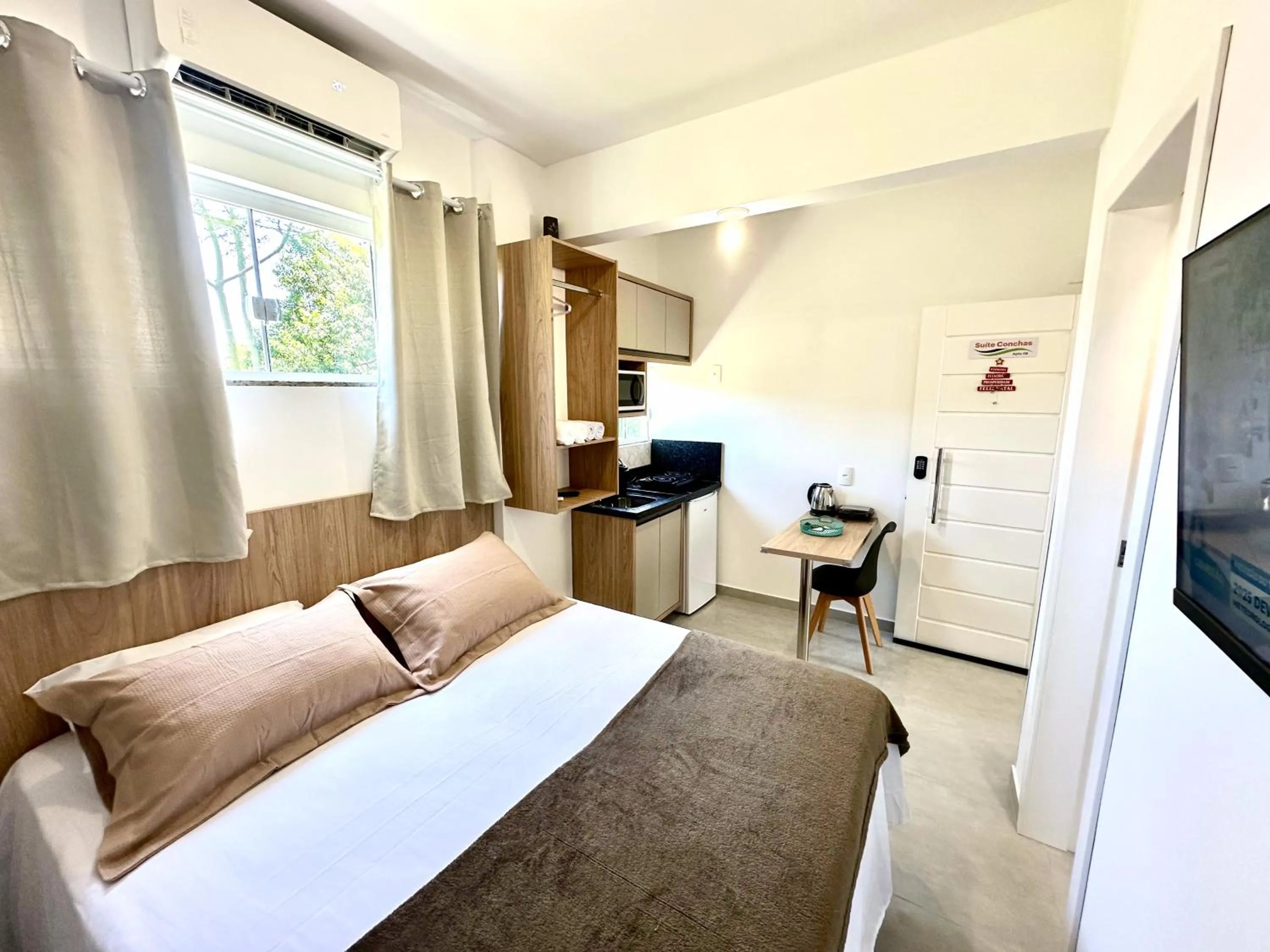 TV and multimedia, Bed in Ecomarine Apart-hotel 800 m Beto Carrero