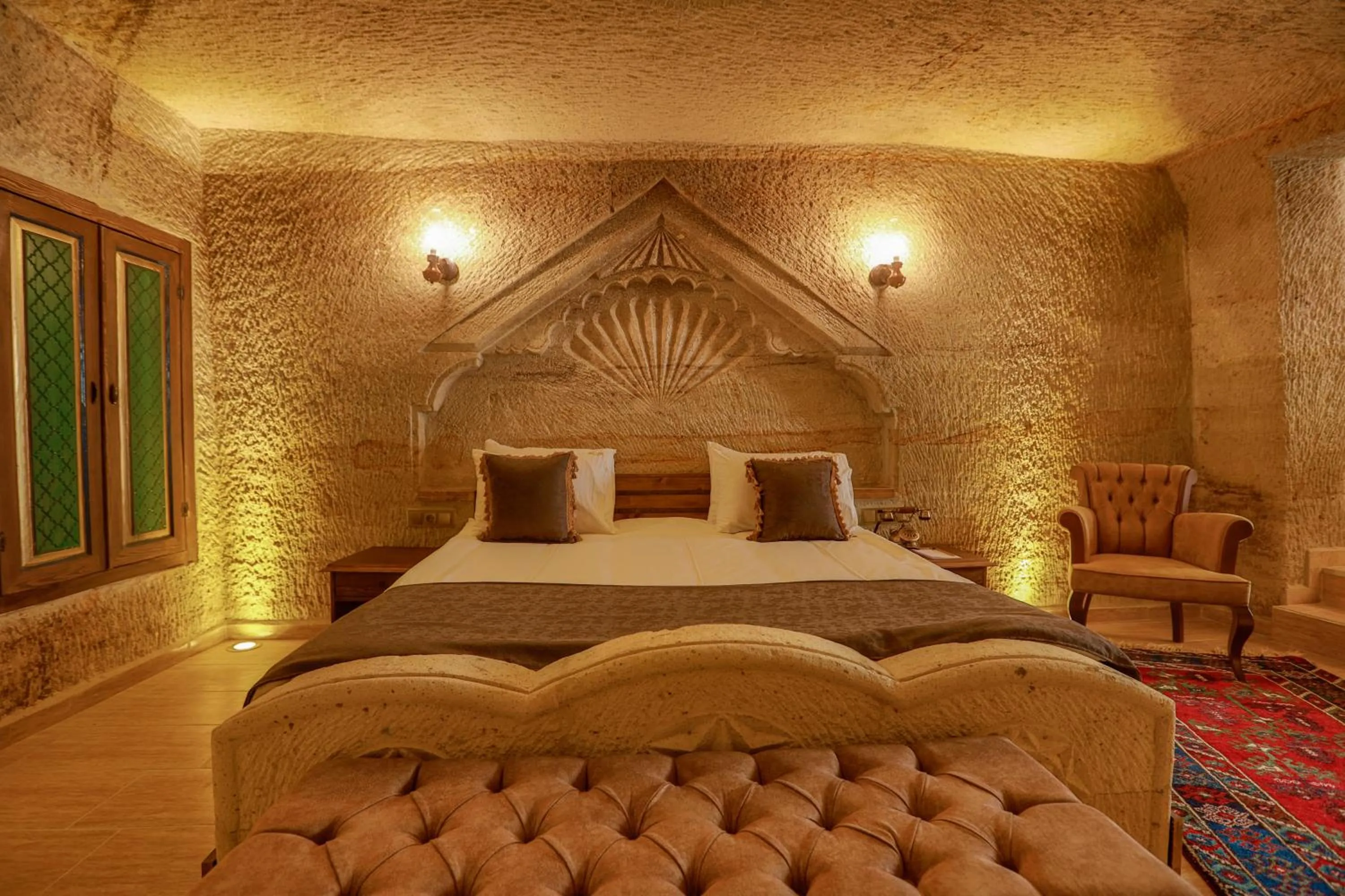Bed in Ada Cave Suites