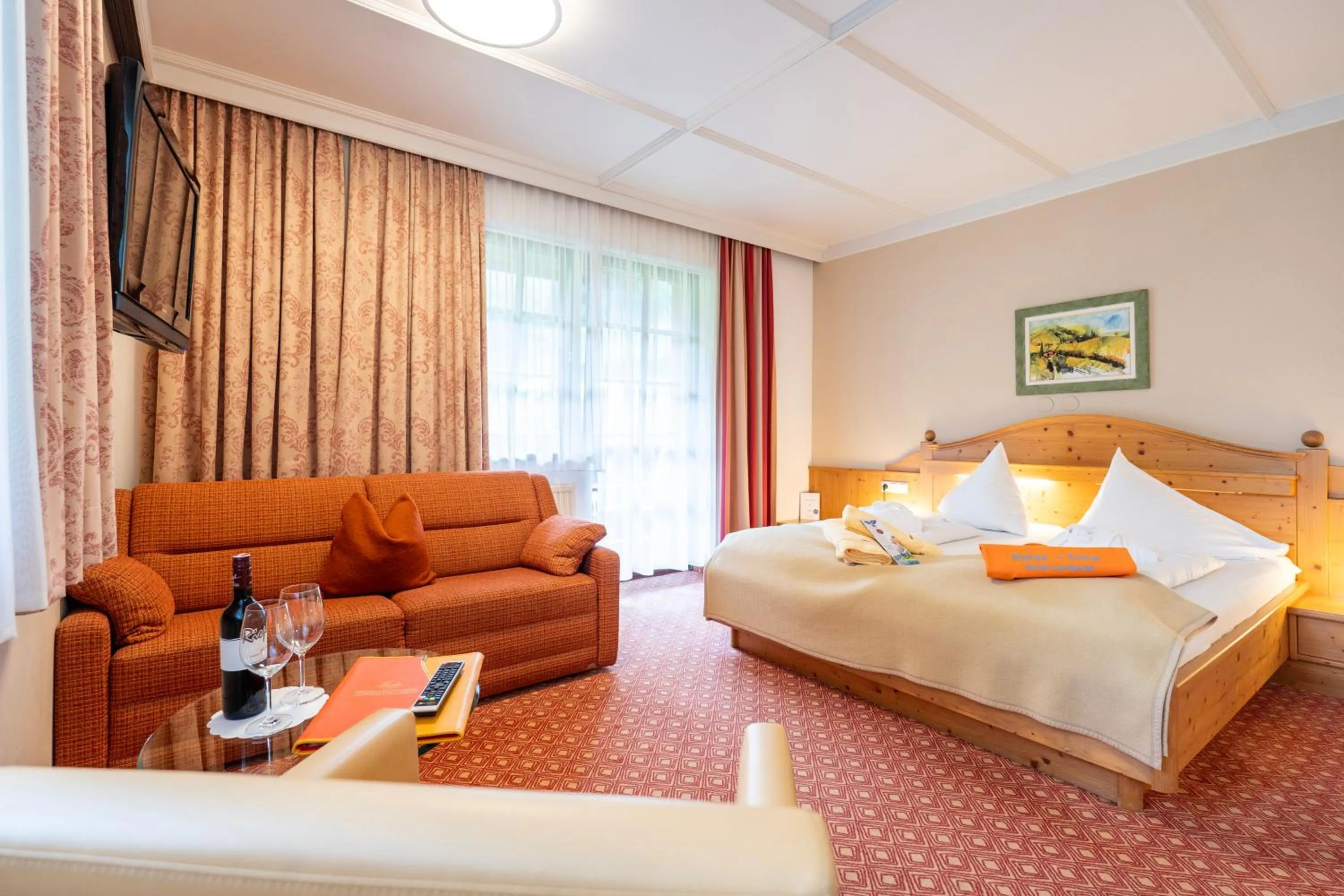 Bed in Hotel Vitaler Landauerhof