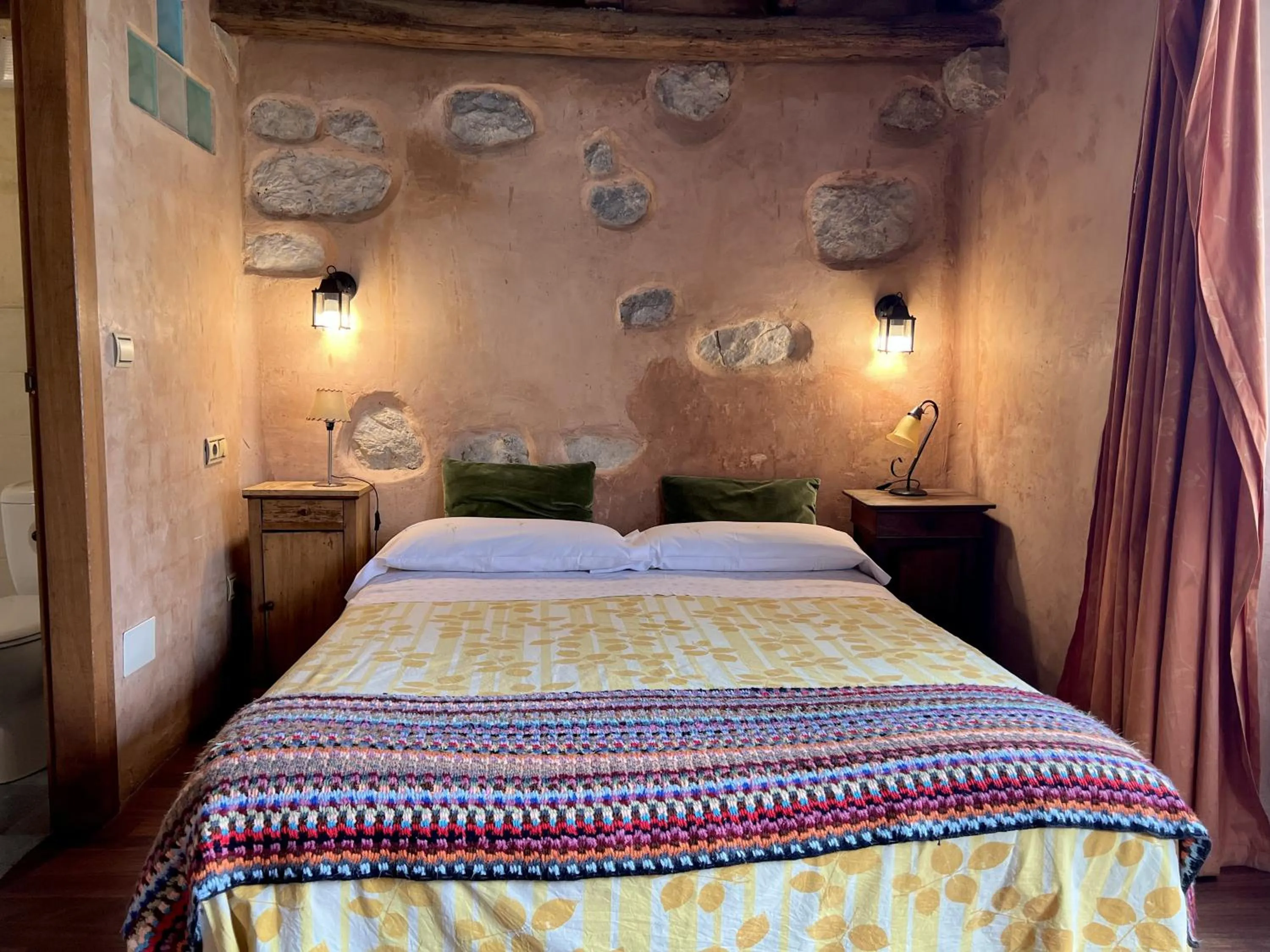 Bed in Casa Rural Ecológica Kaaño Etxea