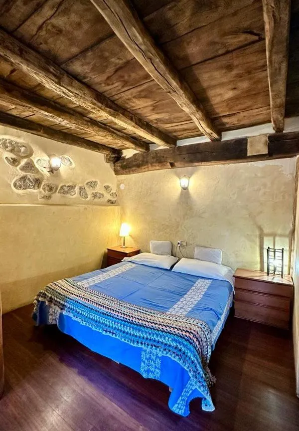 Bed in Casa Rural Ecológica Kaaño Etxea