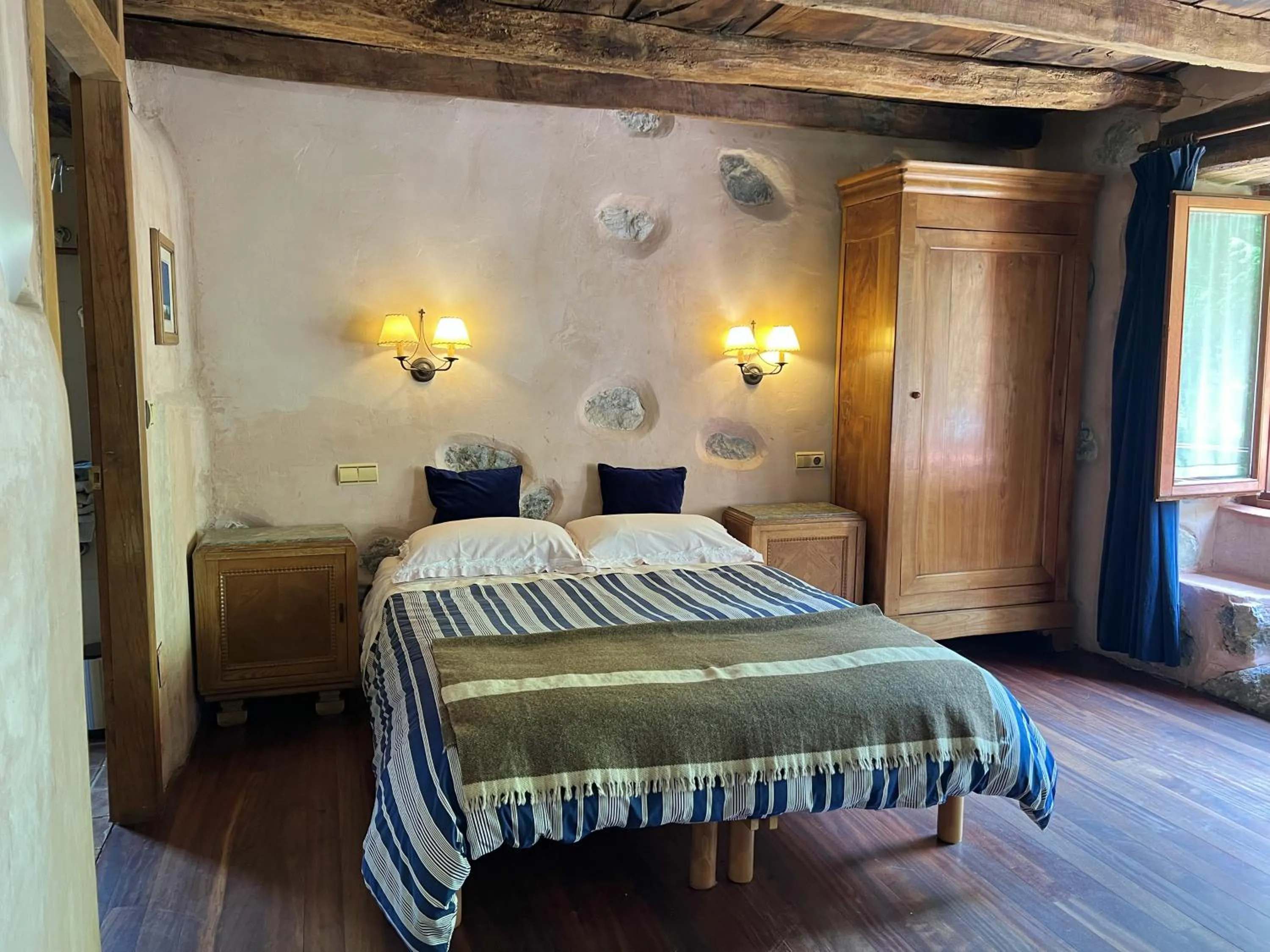 Bed in Casa Rural Ecológica Kaaño Etxea