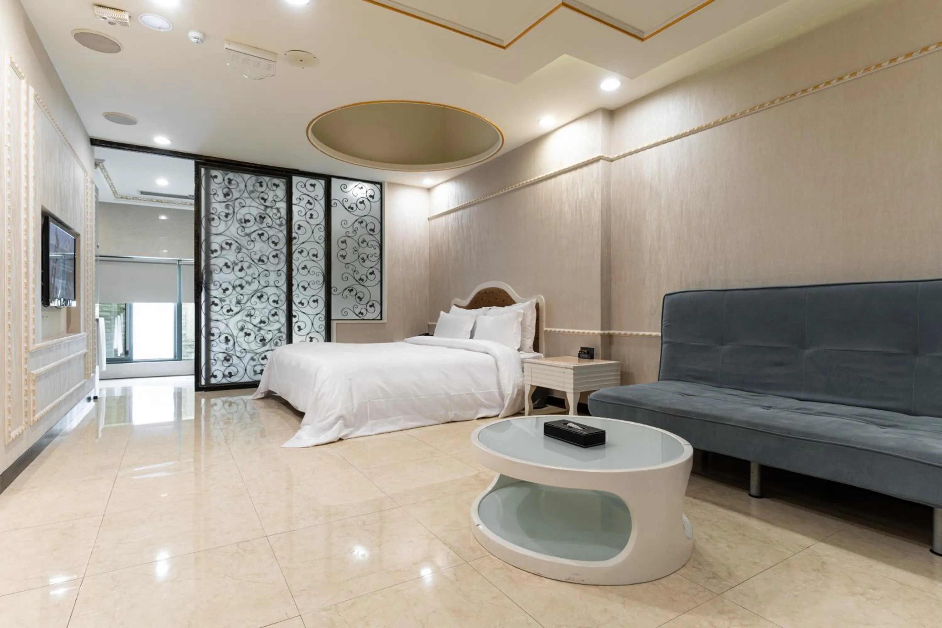 Bed in OHYA Chain Boutique Motel-Xinying