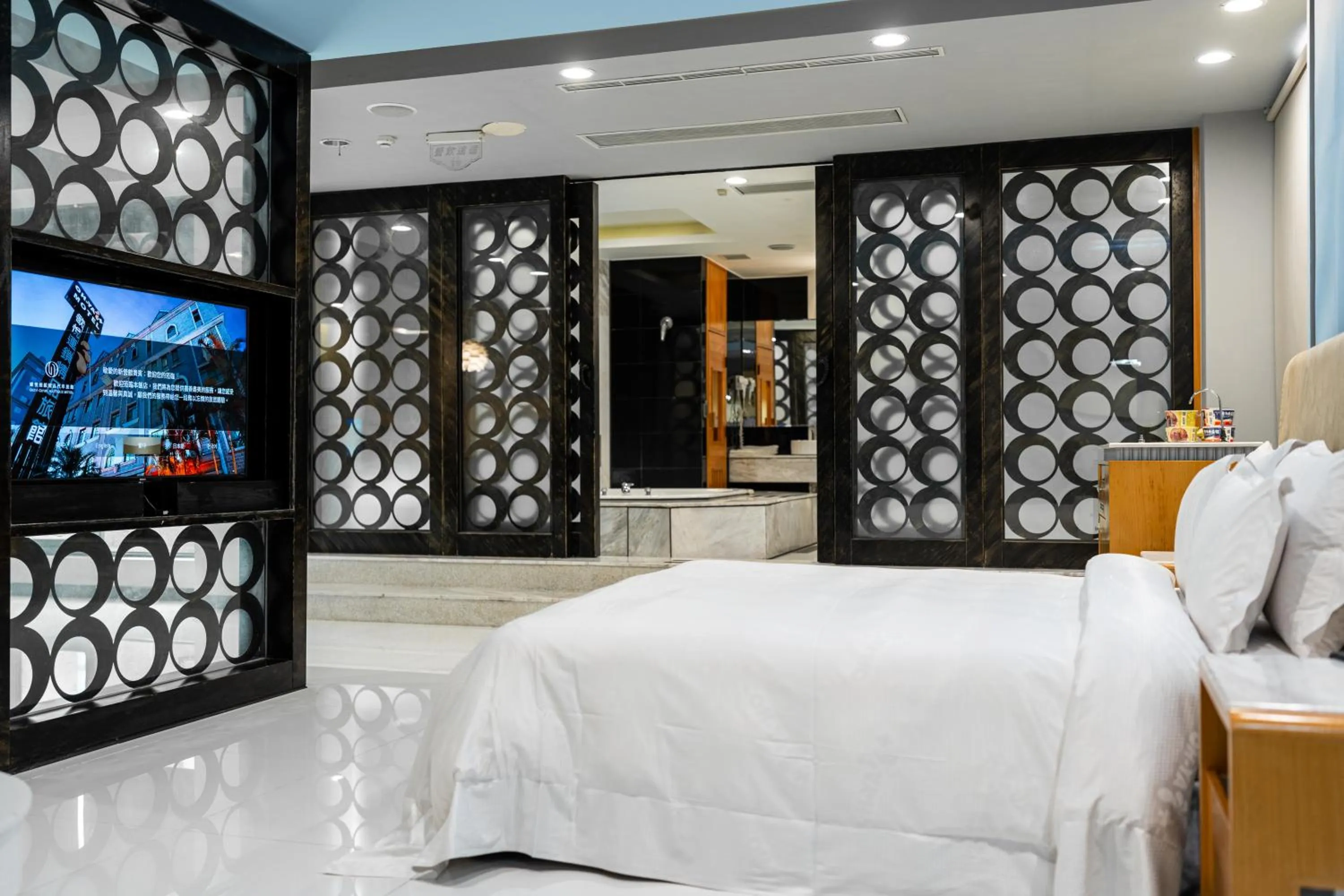 Bed in OHYA Chain Boutique Motel-Xinying