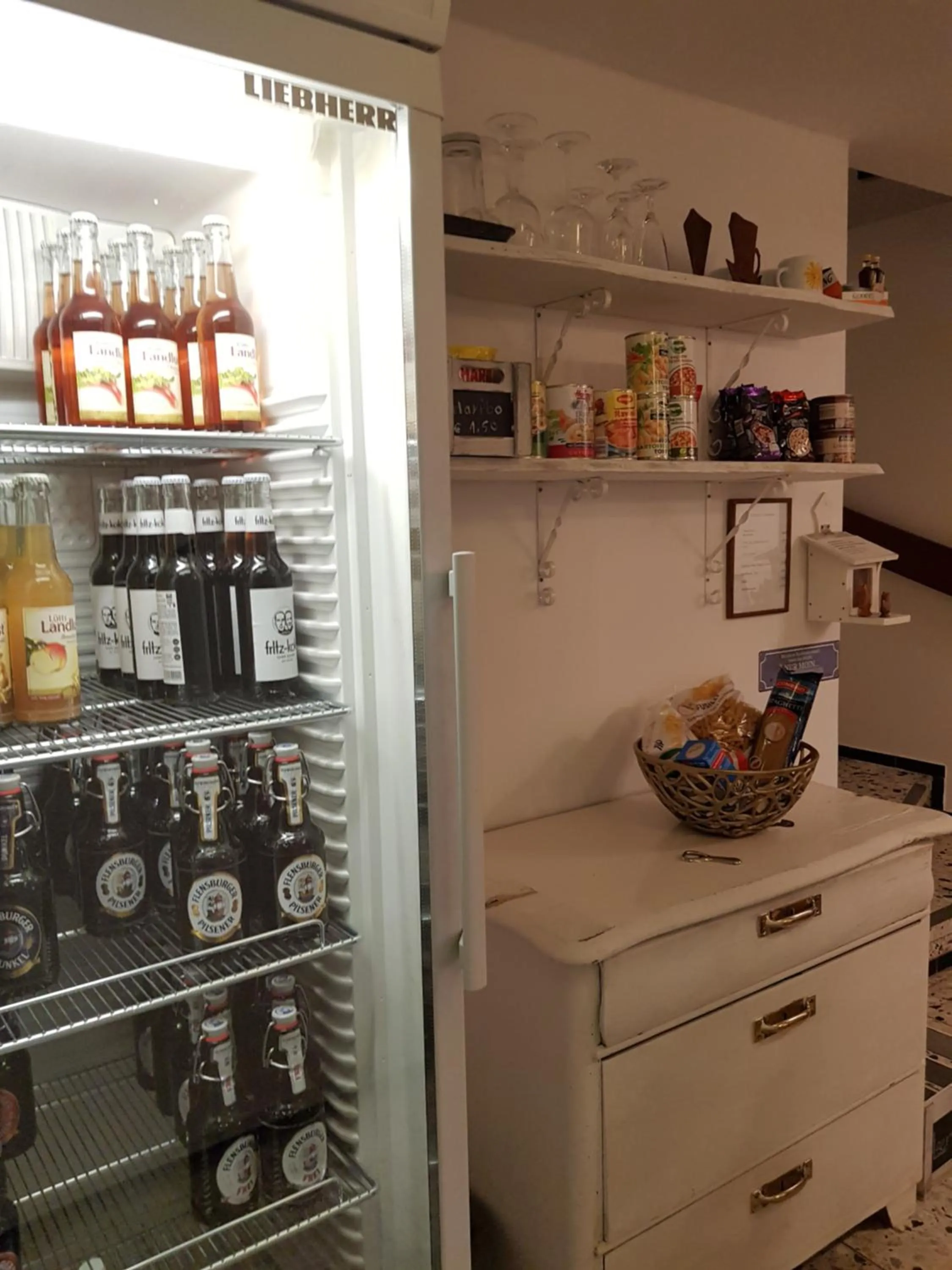 Food and drinks in Room and kitchen im Katerberg