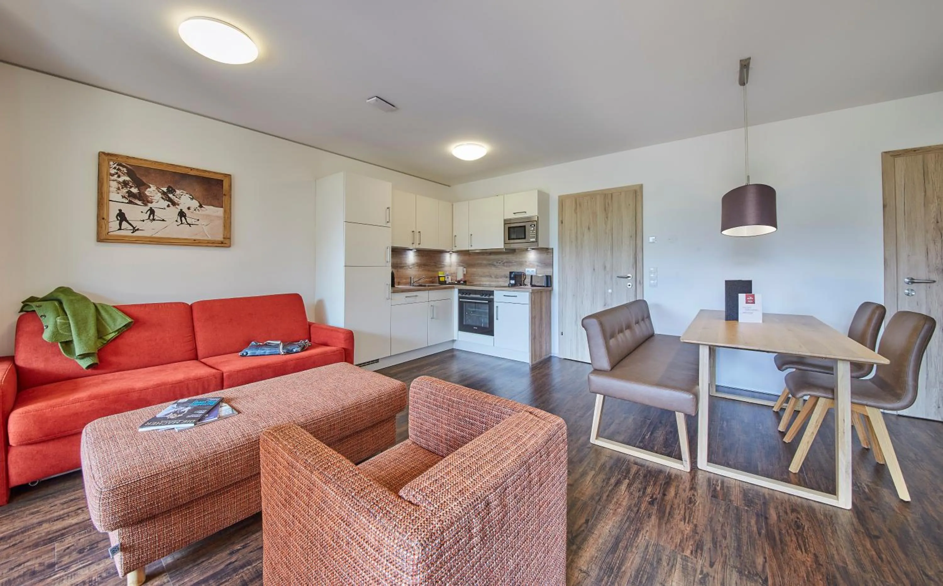 Kitchen or kitchenette in AlpenParks Hotel & Apartment Sonnleiten