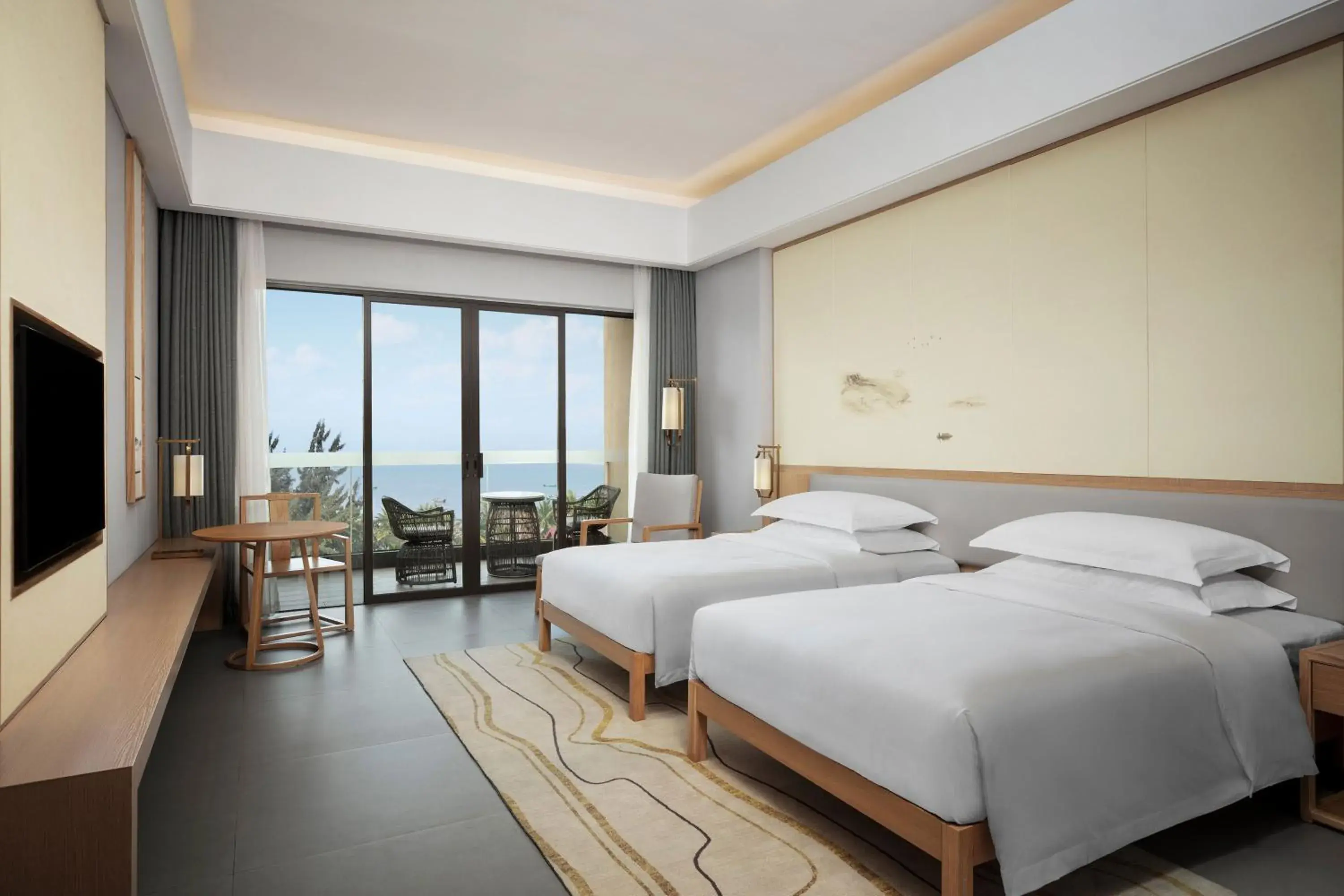 Deluxe Sea view Guest room with 2 Double, Balcony in Sheraton Maoming Romantic Beach Resort Deluxe Sea view Guest room with 2 Double, Balcony in Sheraton Maoming Romantic Beach Resort