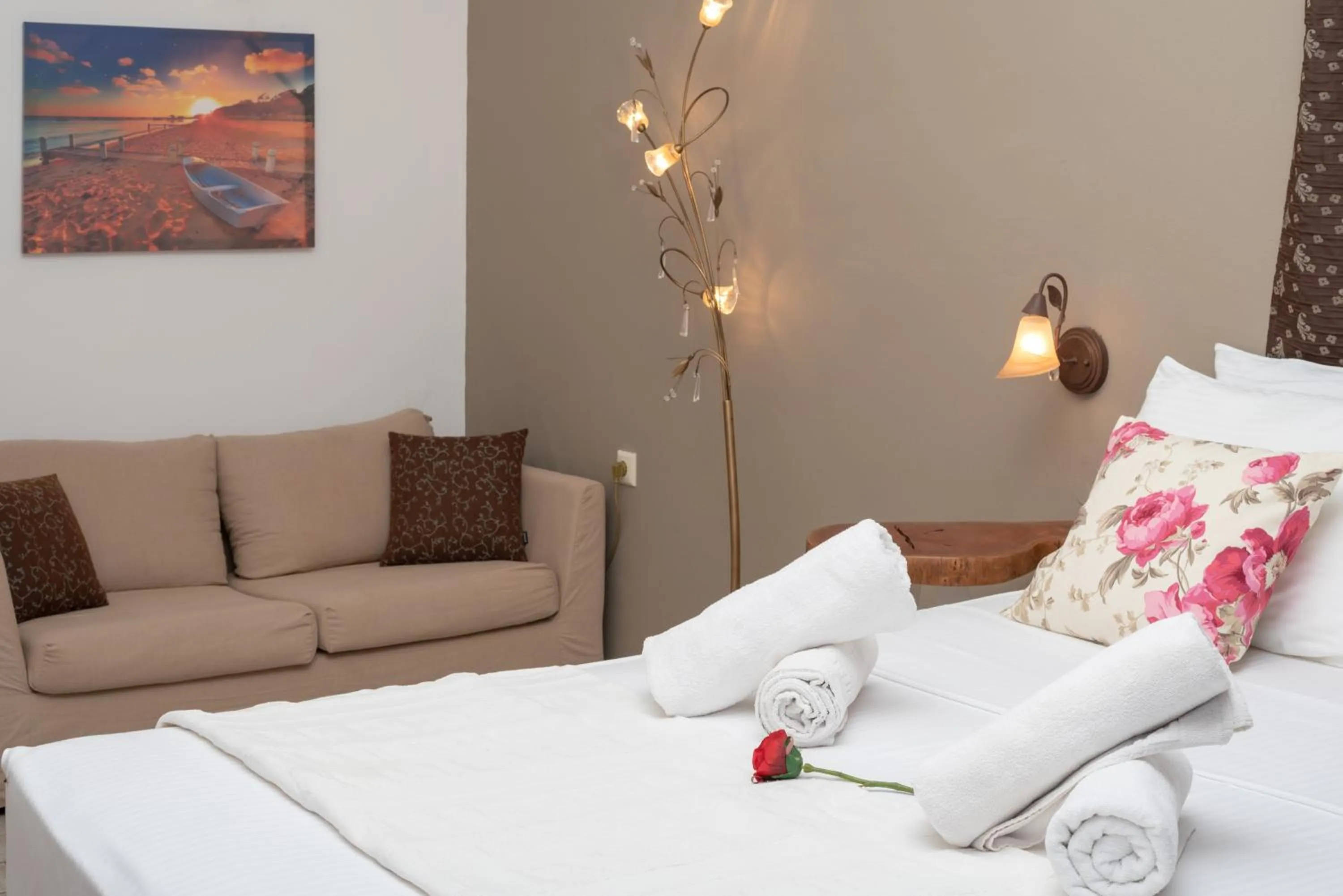 Bed in Aegean Apartments