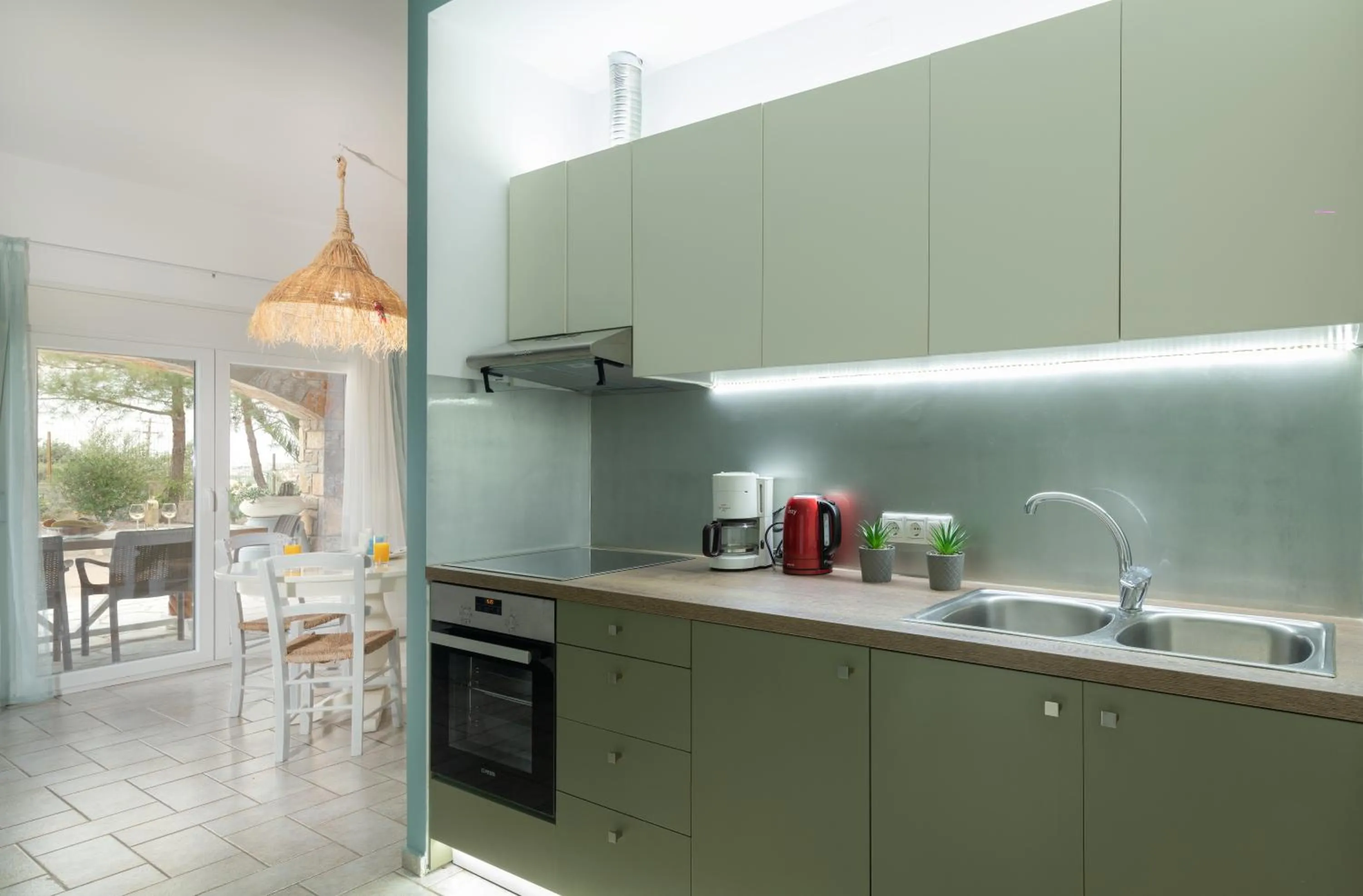 Kitchen or kitchenette in Aegean Apartments
