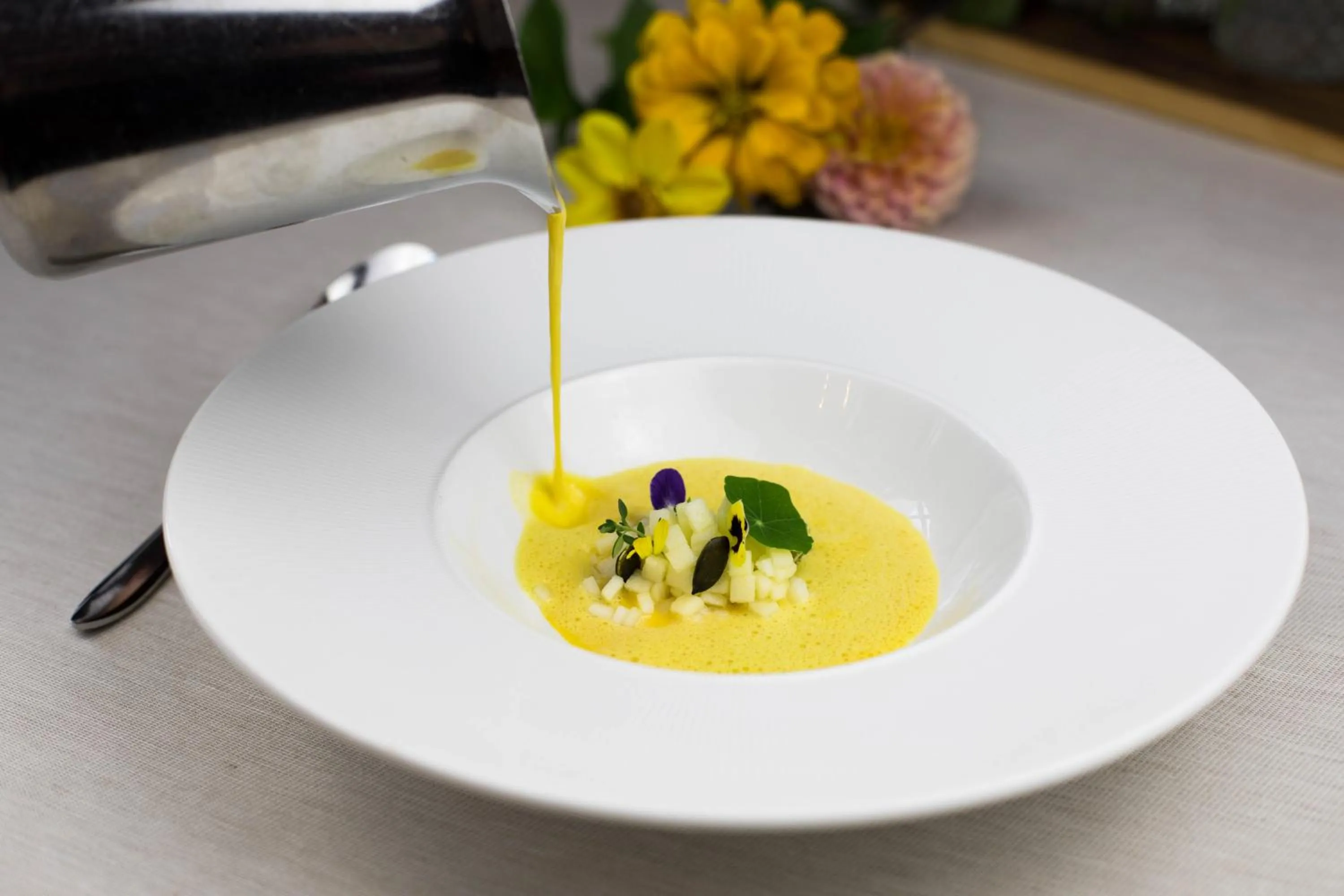 Food close-up in Hotel Restaurant Mohren