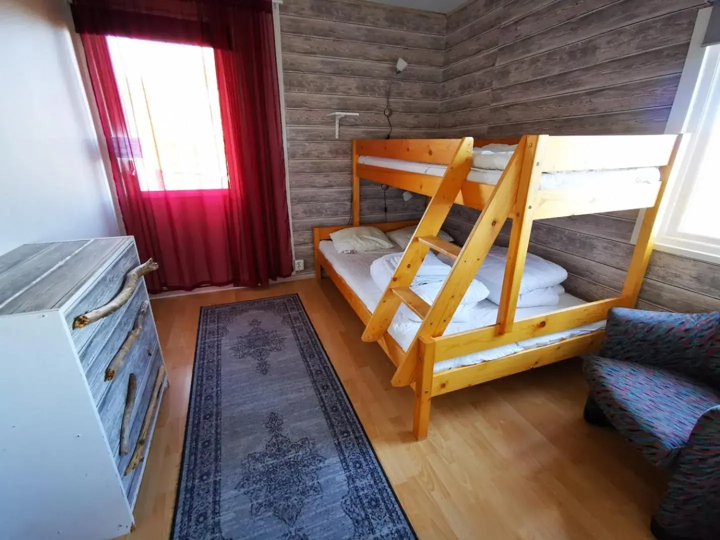 Three bedded Room with a window (animals allowed) in Abisko Guesthouse & Activities Three bedded Room with a window (animals allowed) in Abisko Guesthouse & Activities