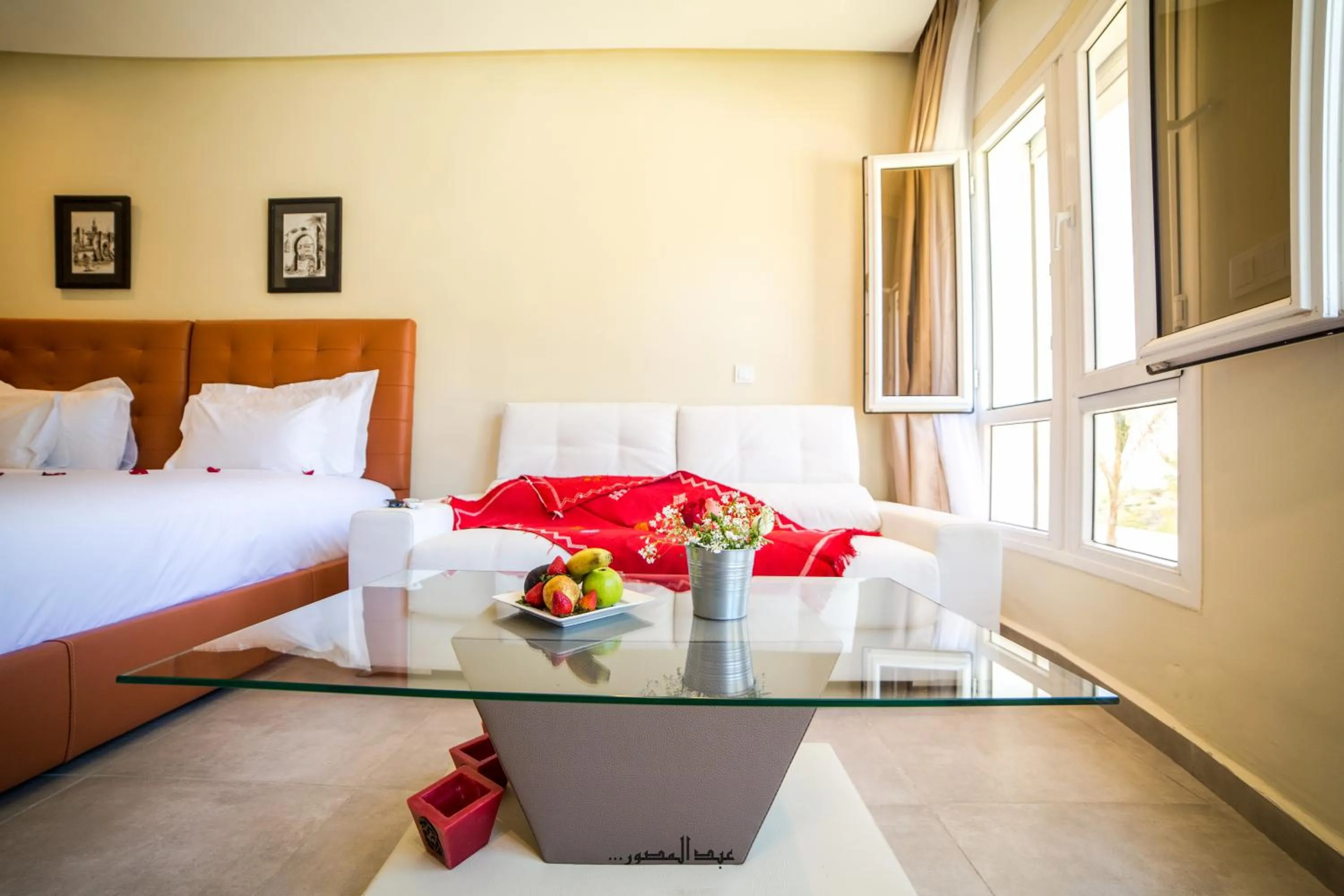 Seating area, Bed in Mnar Park aqua park