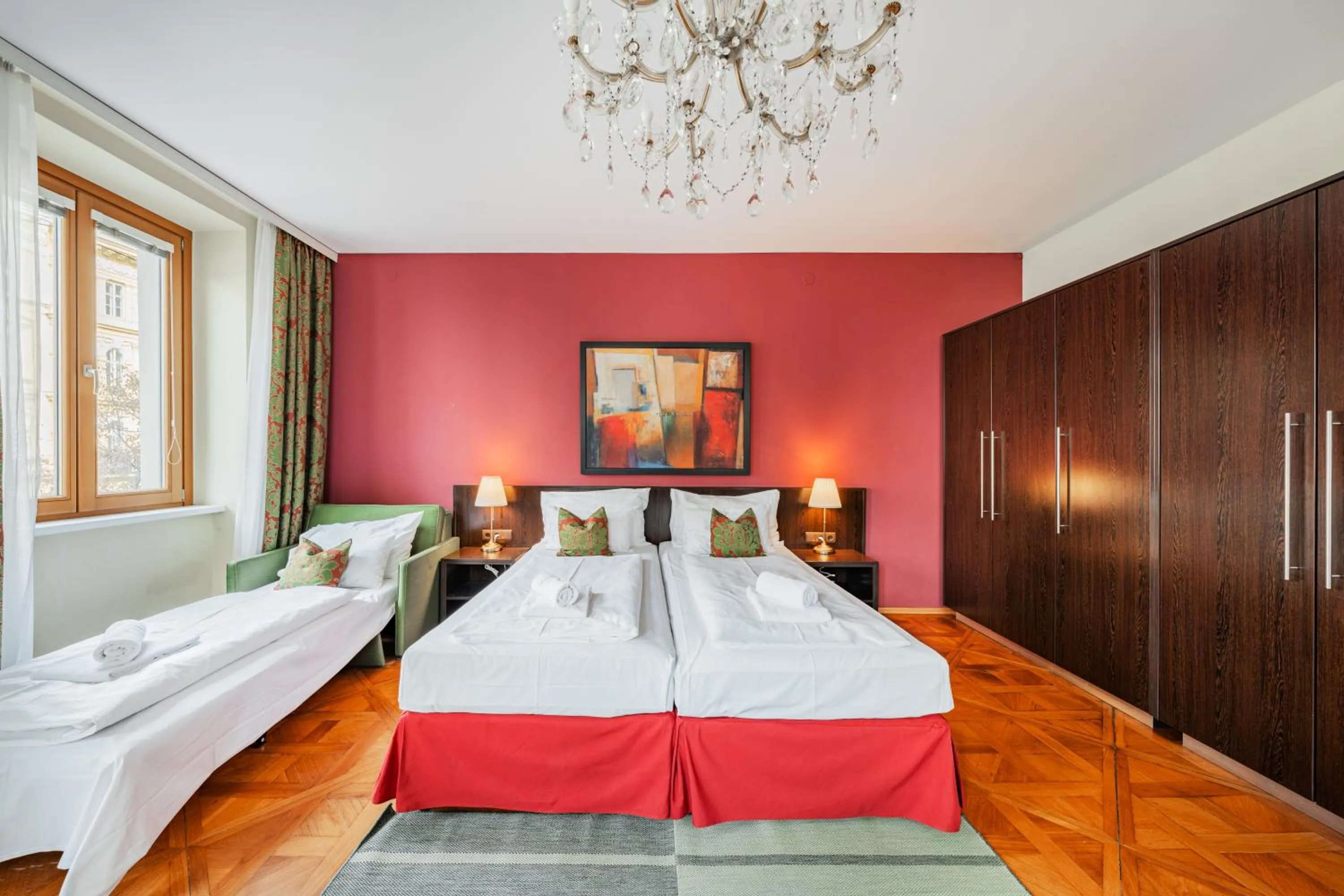 Bedroom, Bed in Serviced Apartments Josefstadt City