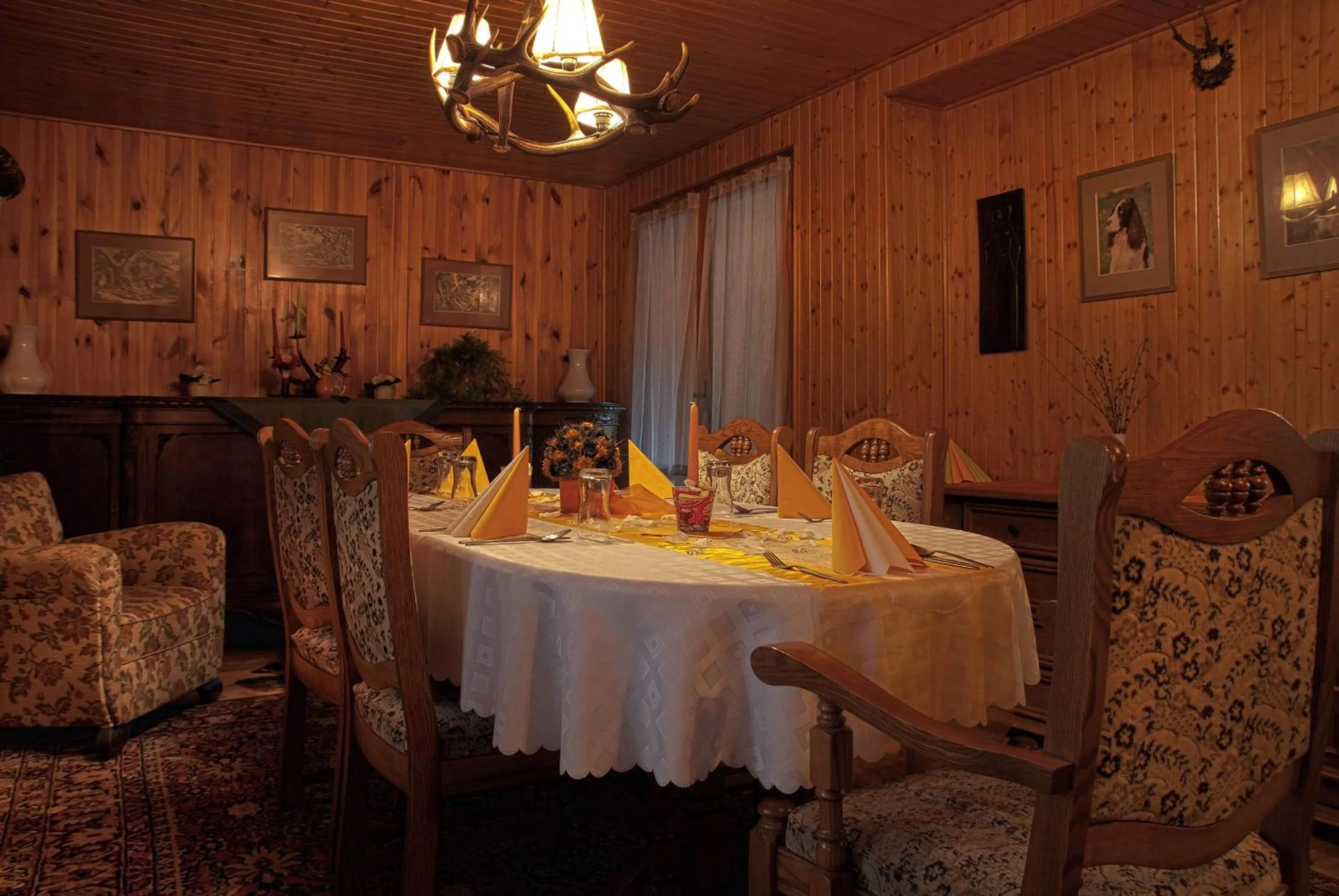 Seating area in Lovecký hotel Jívák