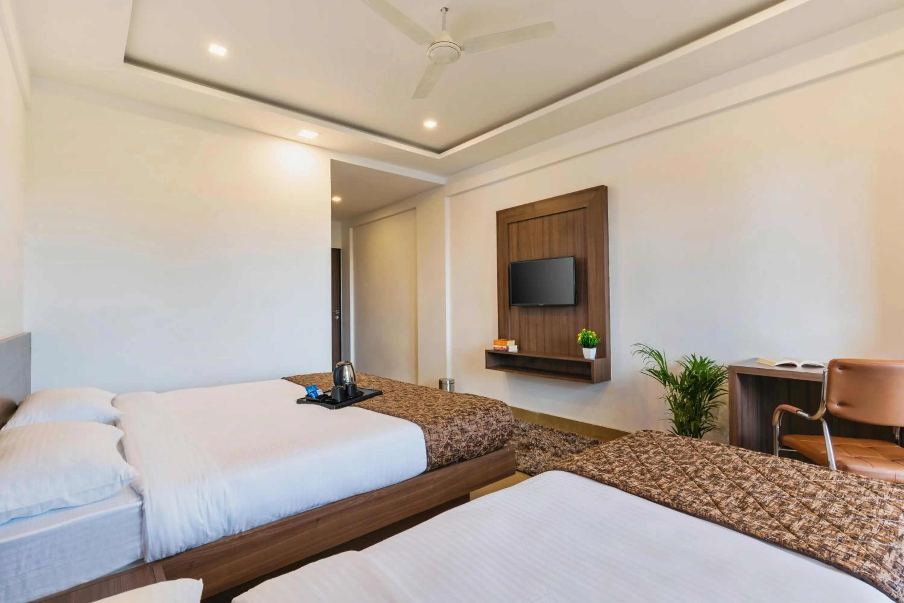 Family, Bed in Blizzard Resort