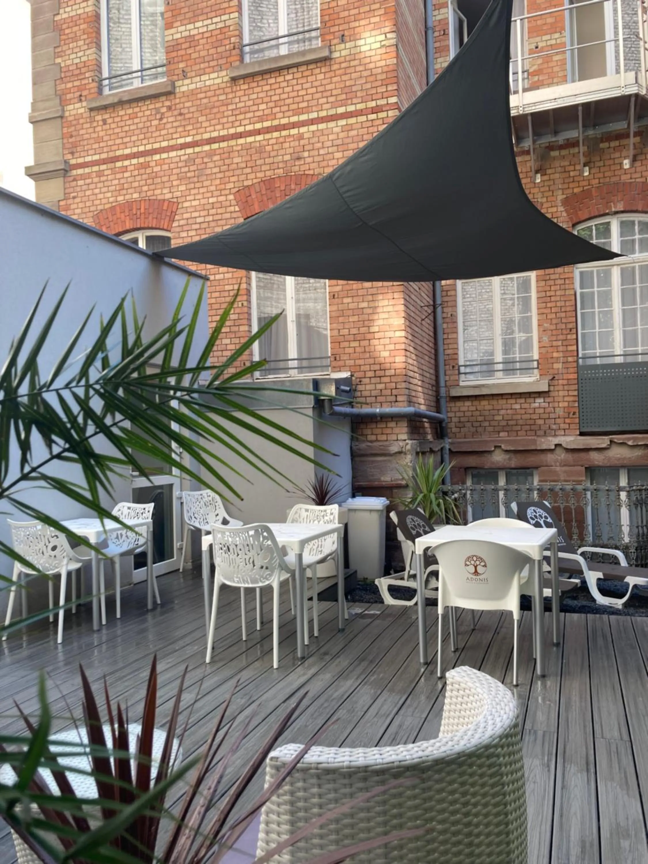 Patio in Adonis Hotel Strasbourg