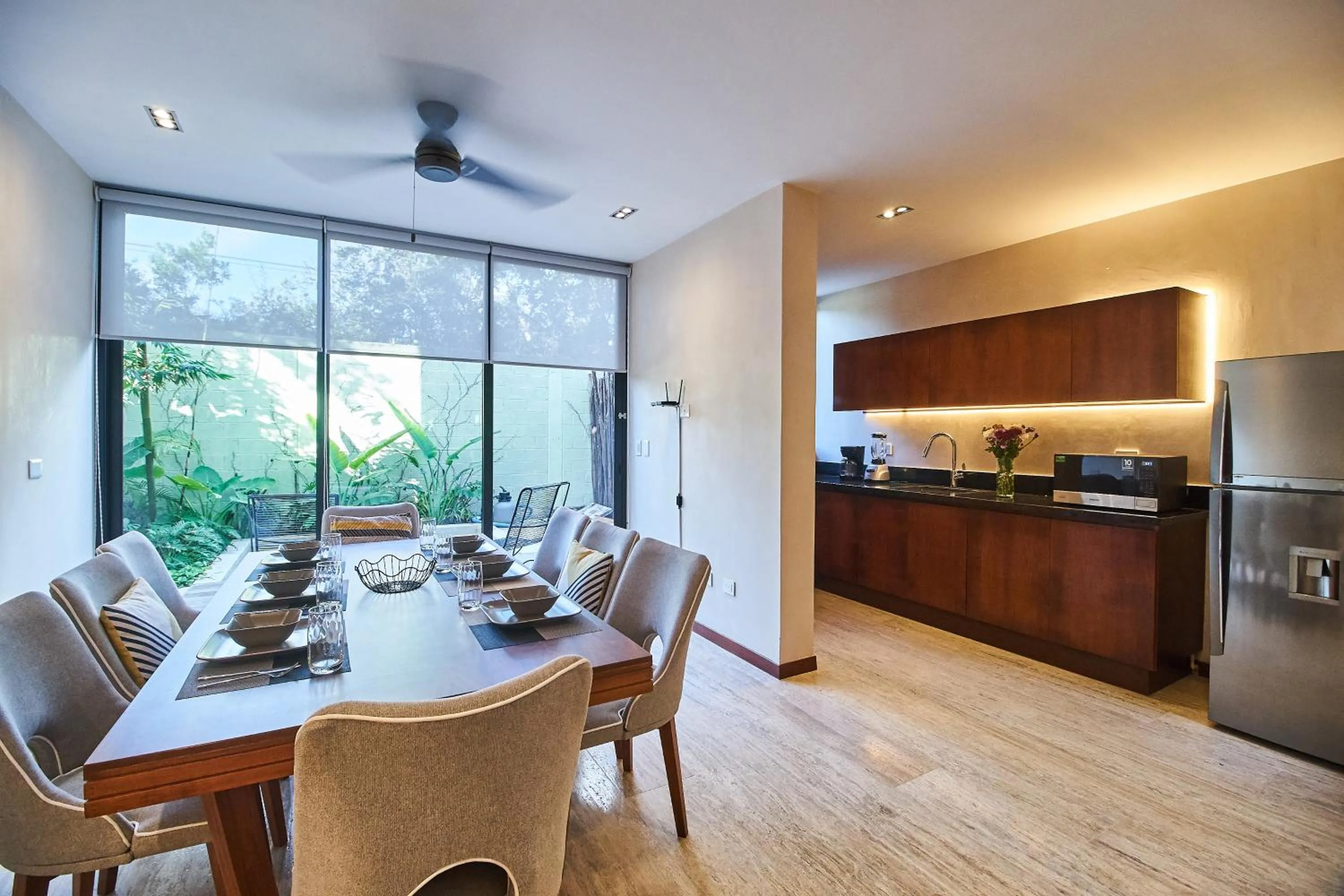 Kitchen or kitchenette in Don Quijote - Private pool & Beach club access