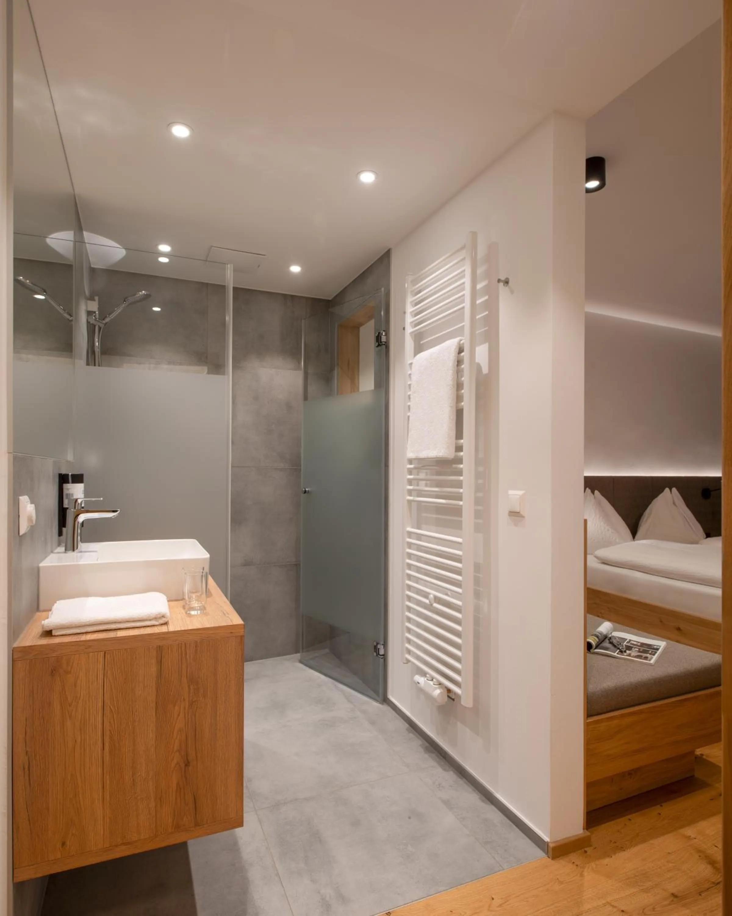 Bathroom, Bed in Ferienhof Neusacher Moser