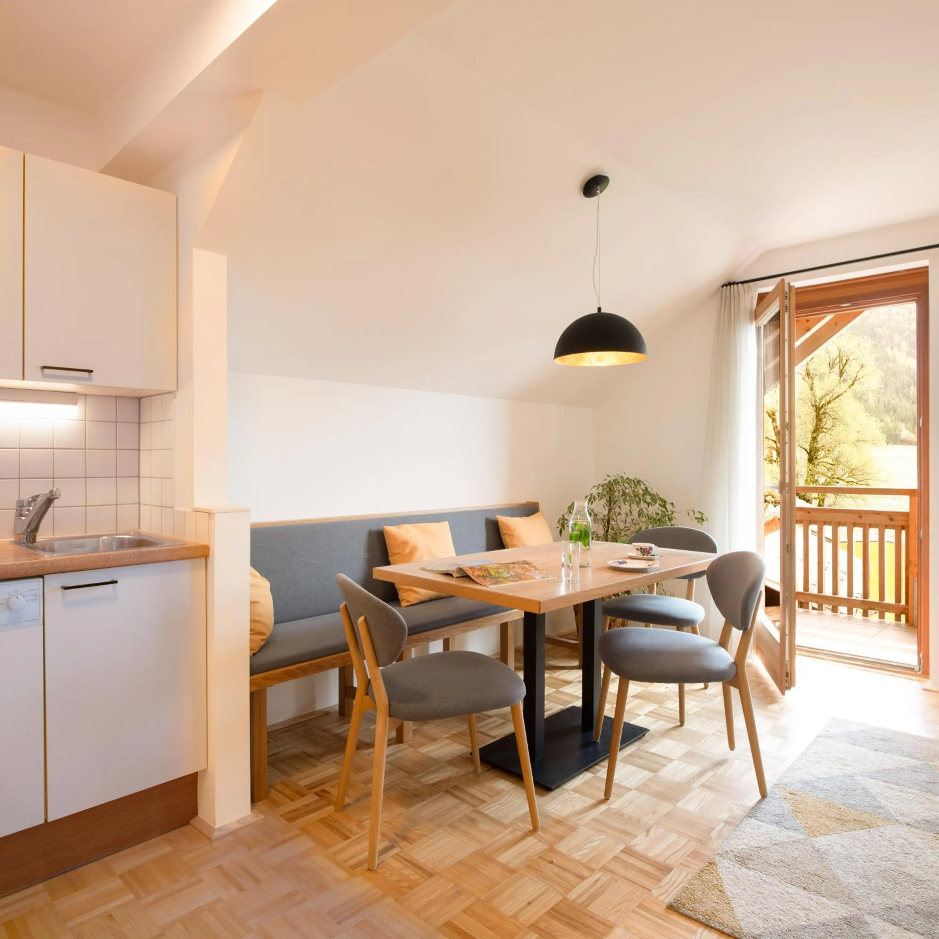 Kitchen or kitchenette in Ferienhof Neusacher Moser