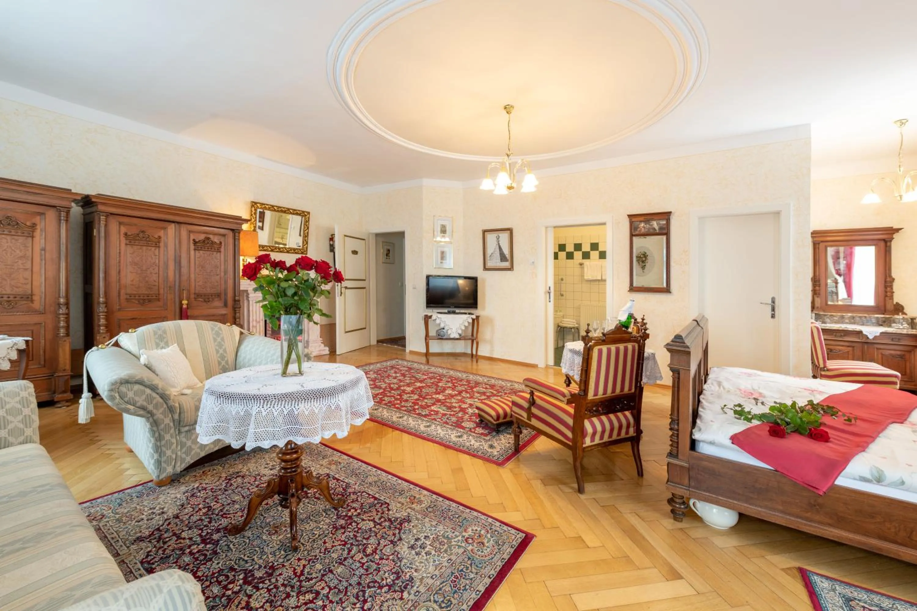 Bed in Schlosshotel Rosenau Superior