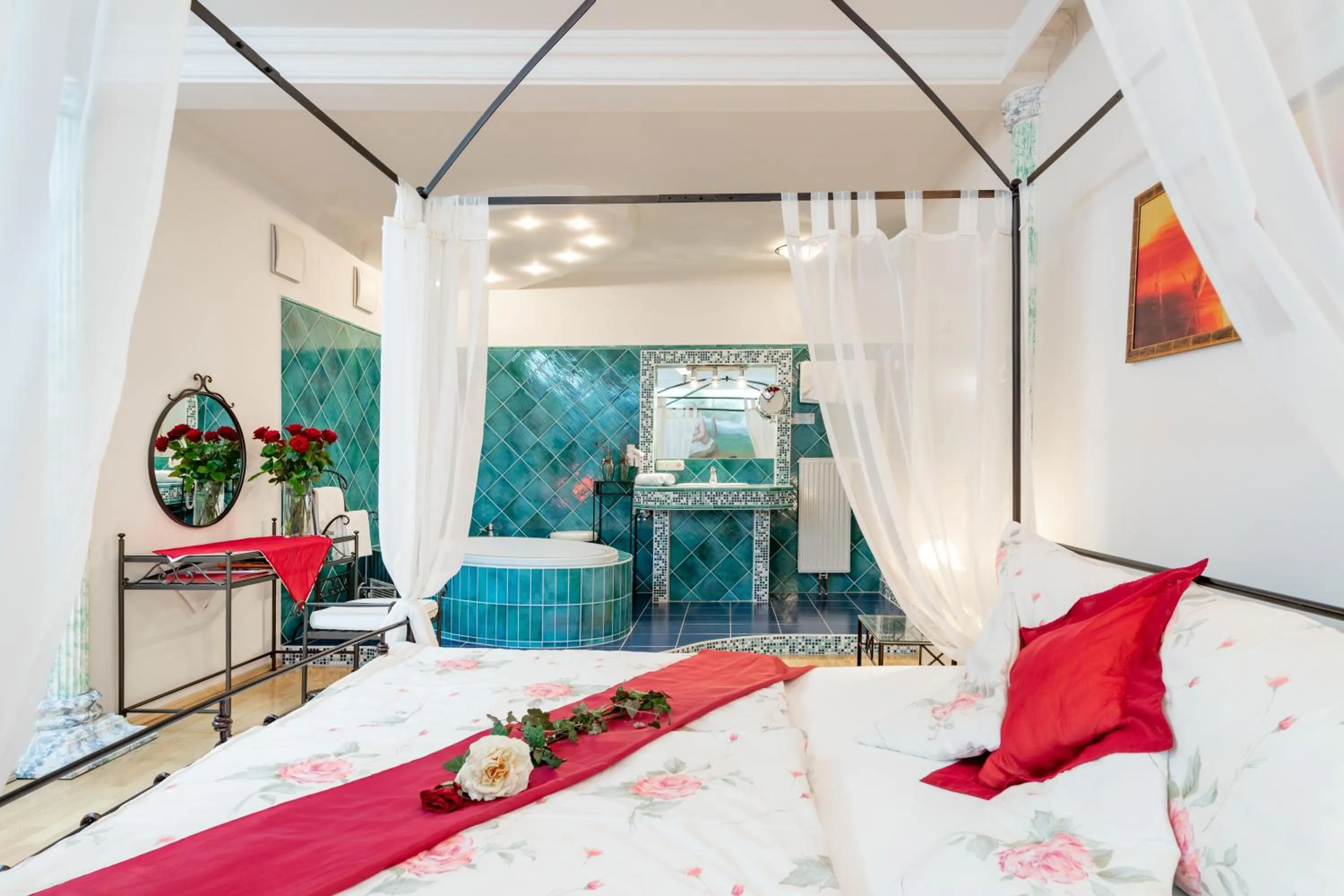 Bed in Schlosshotel Rosenau Superior