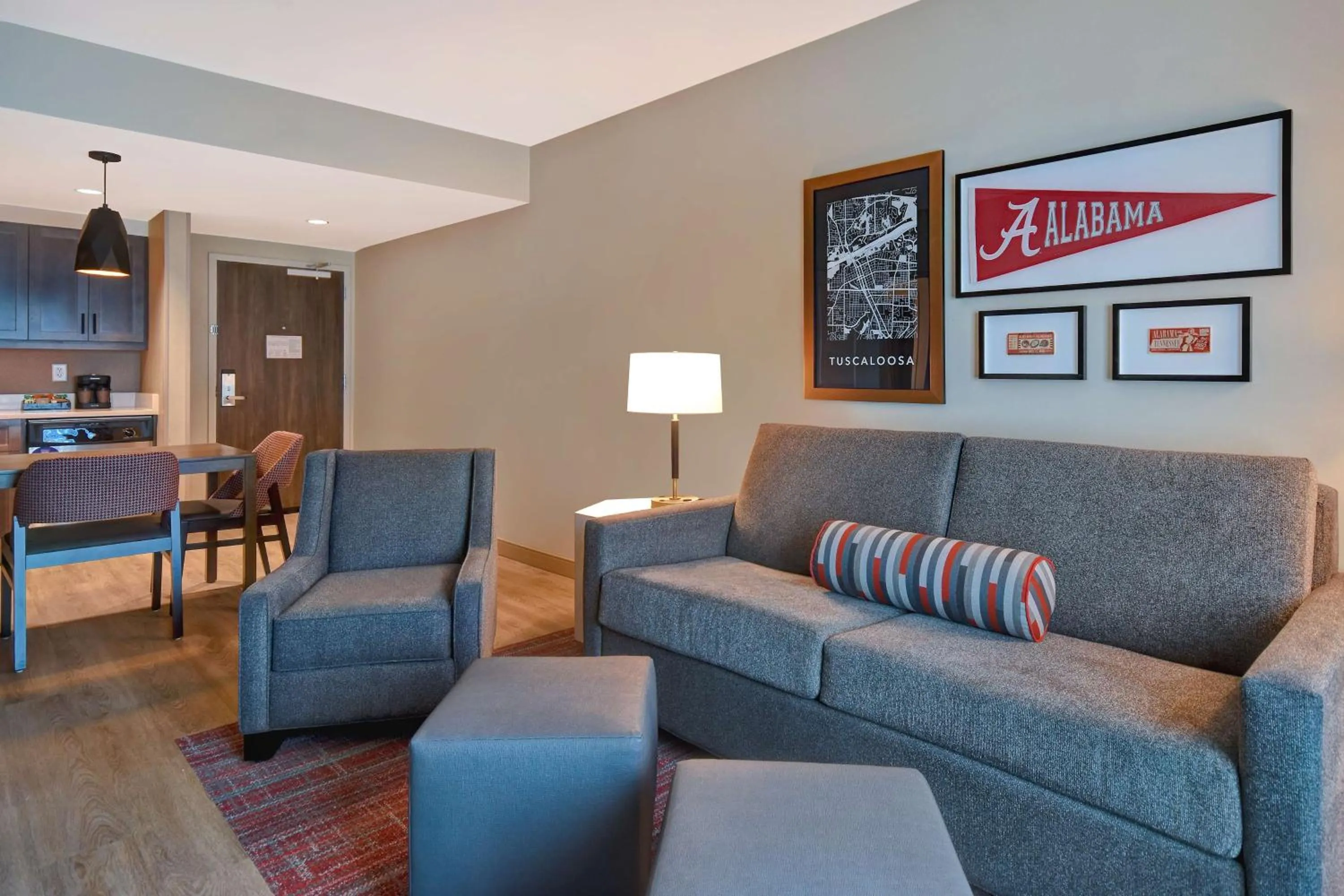 Living room in Homewood Suites by Hilton Tuscaloosa Downtown- Near Univ of Alabama