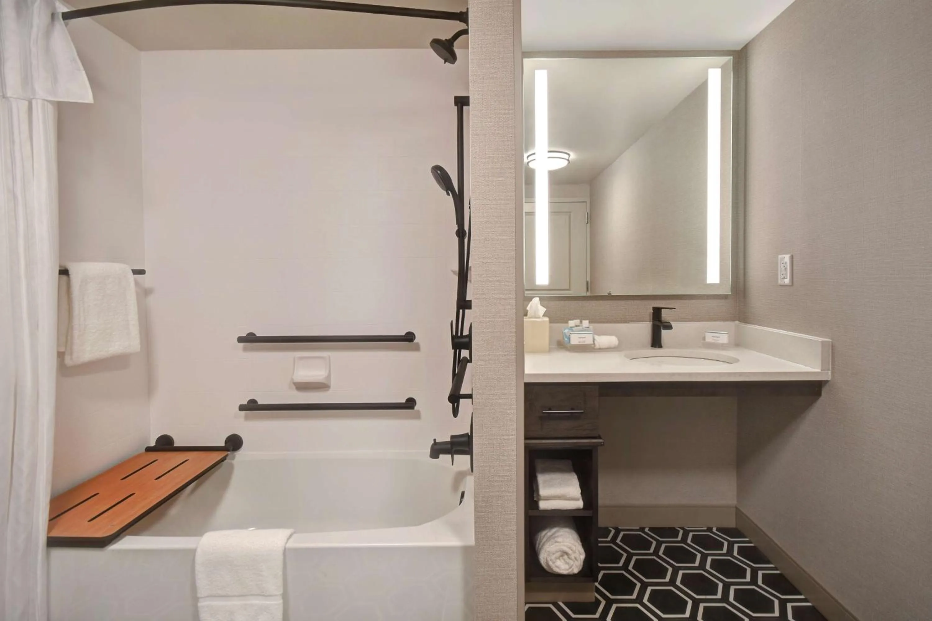 Bathroom in Homewood Suites by Hilton Tuscaloosa Downtown- Near Univ of Alabama