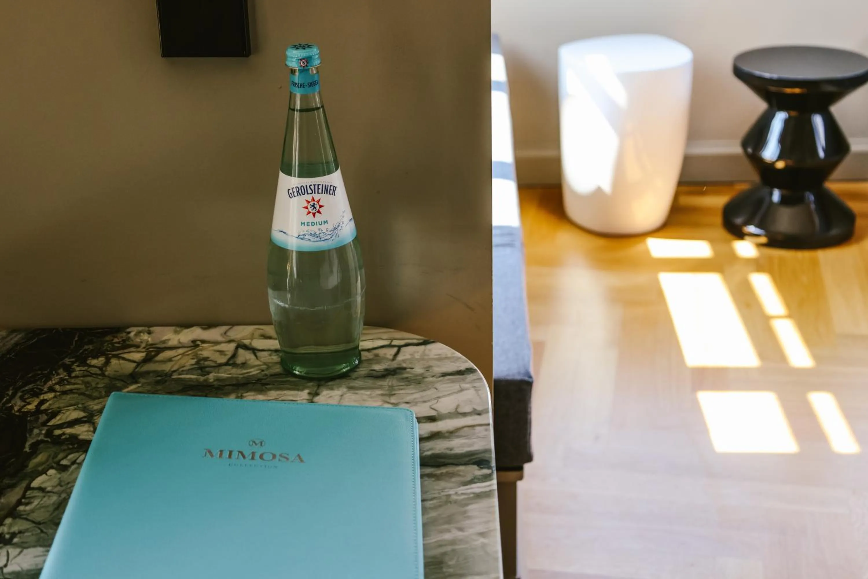 Seating area in Mimosa Suites