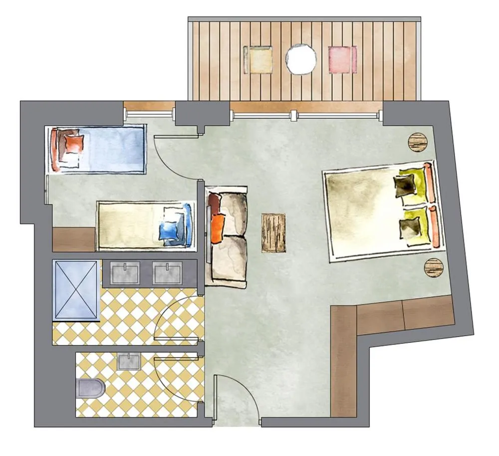 Floor plan in Hotel Kristall