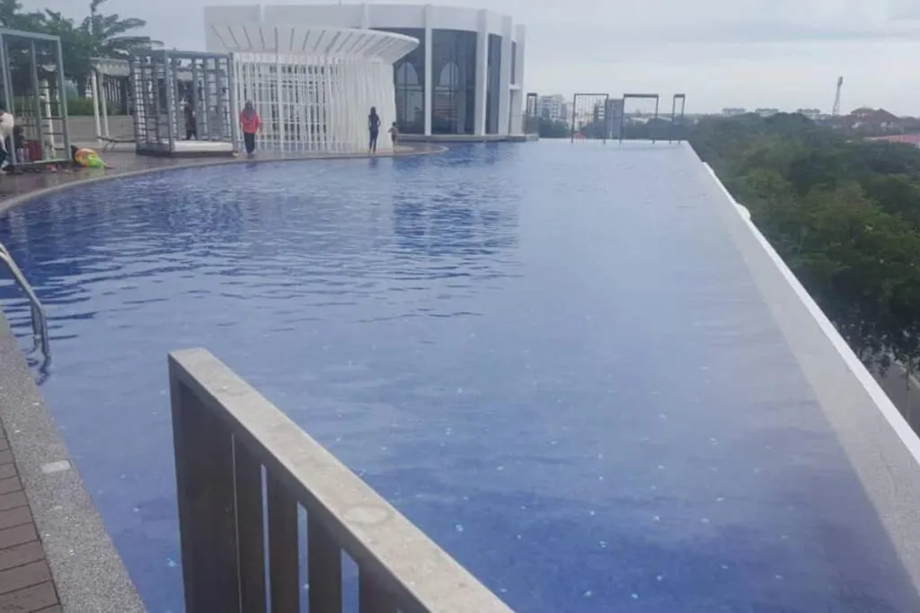 Swimming pool in Mizrai Troika Homestay with Kota Bharu city view