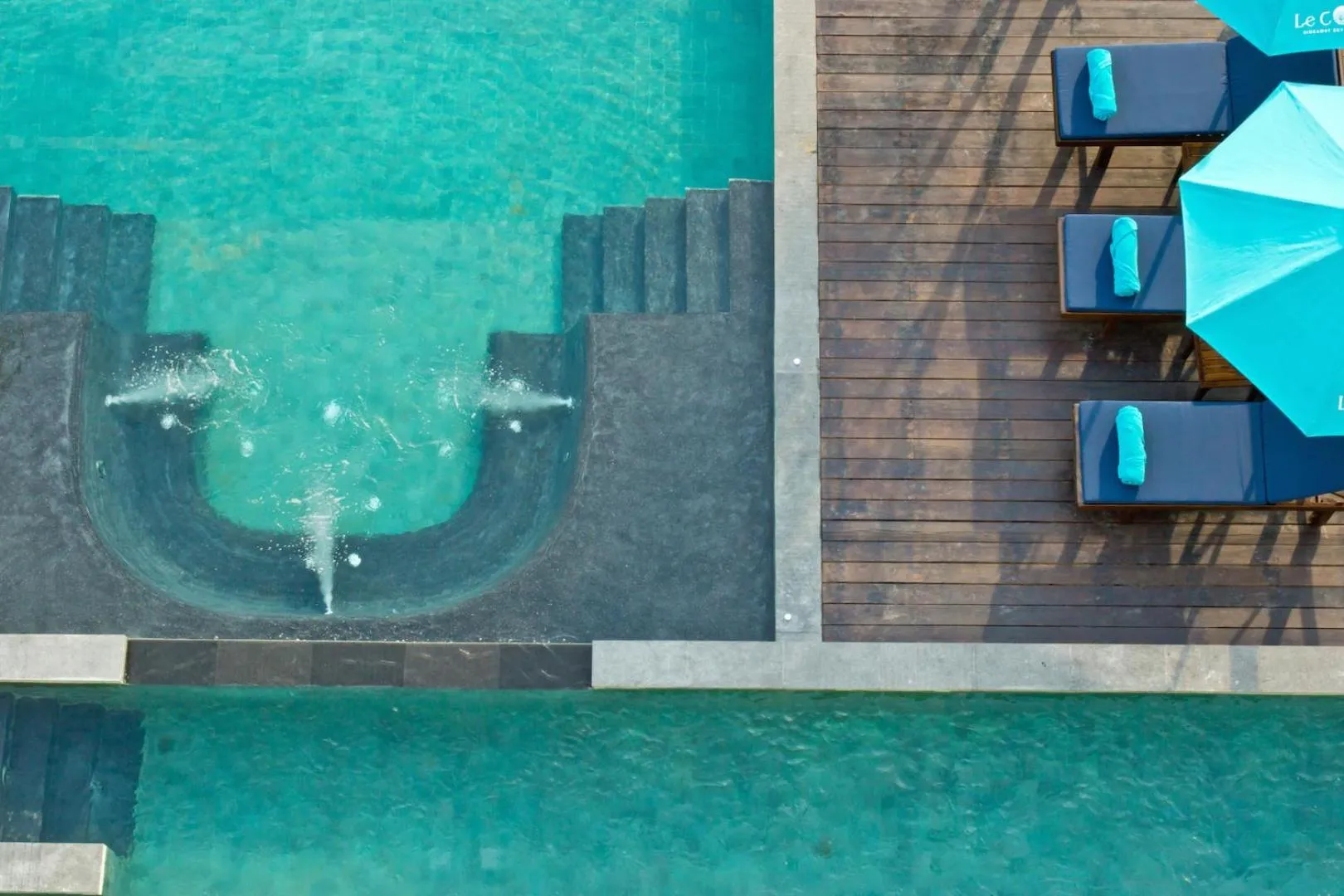 Pool view in Le Coral Resort