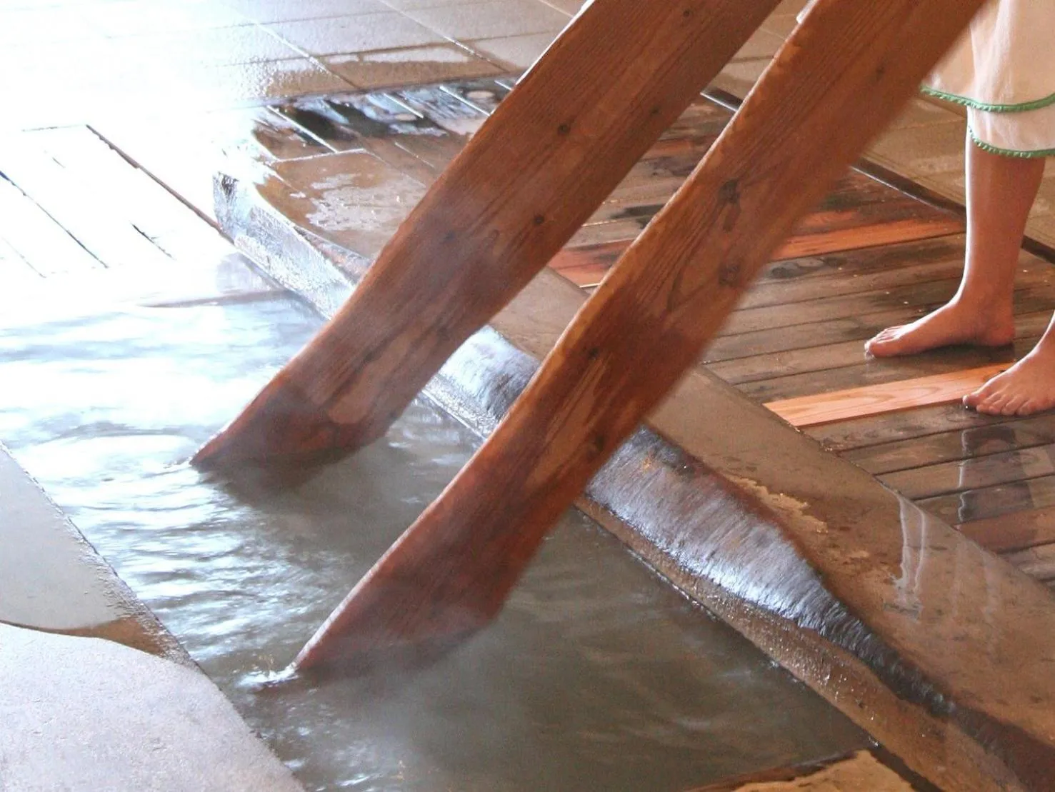 Hot Spring Bath in Kusatsu Onsen Hotel Village