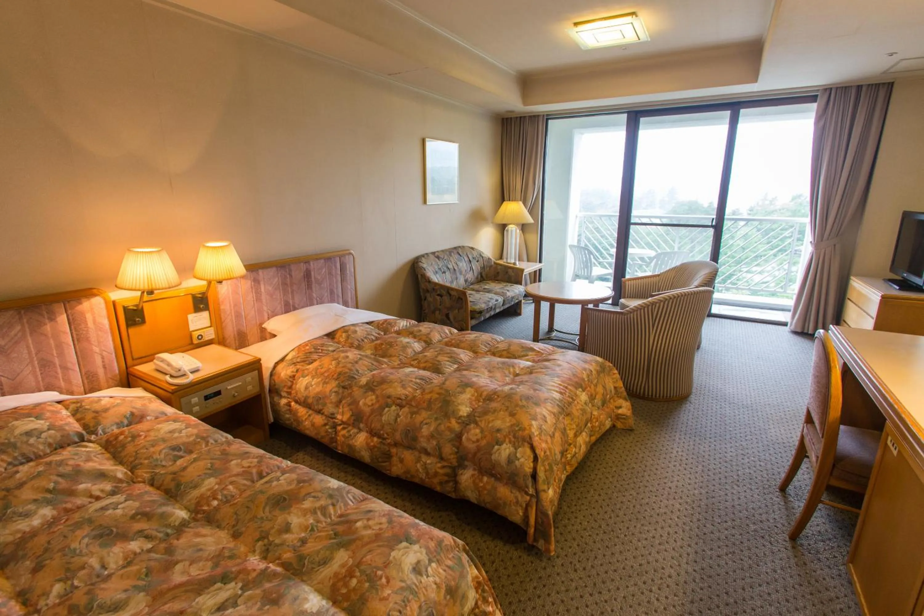 Day, Bed in Kusatsu Onsen Hotel Village