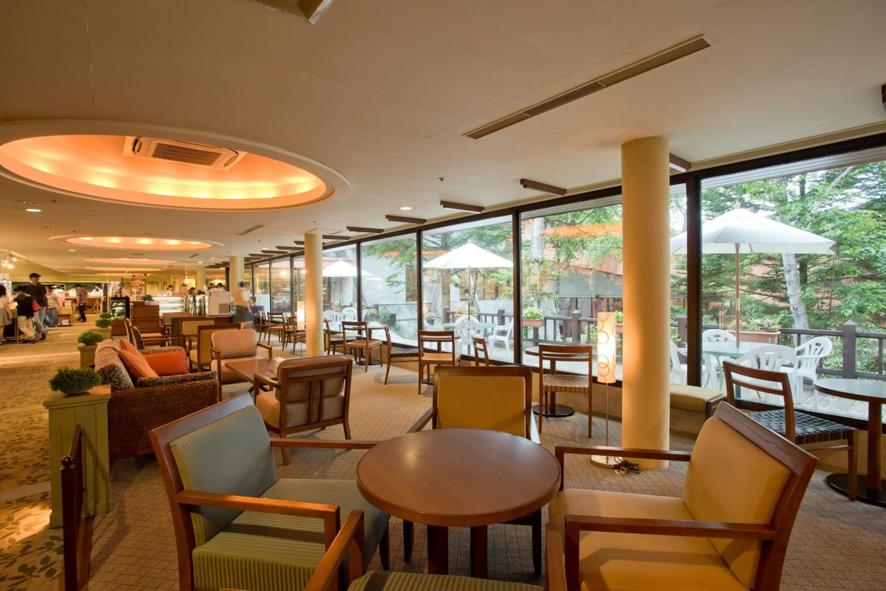 Day in Kusatsu Onsen Hotel Village