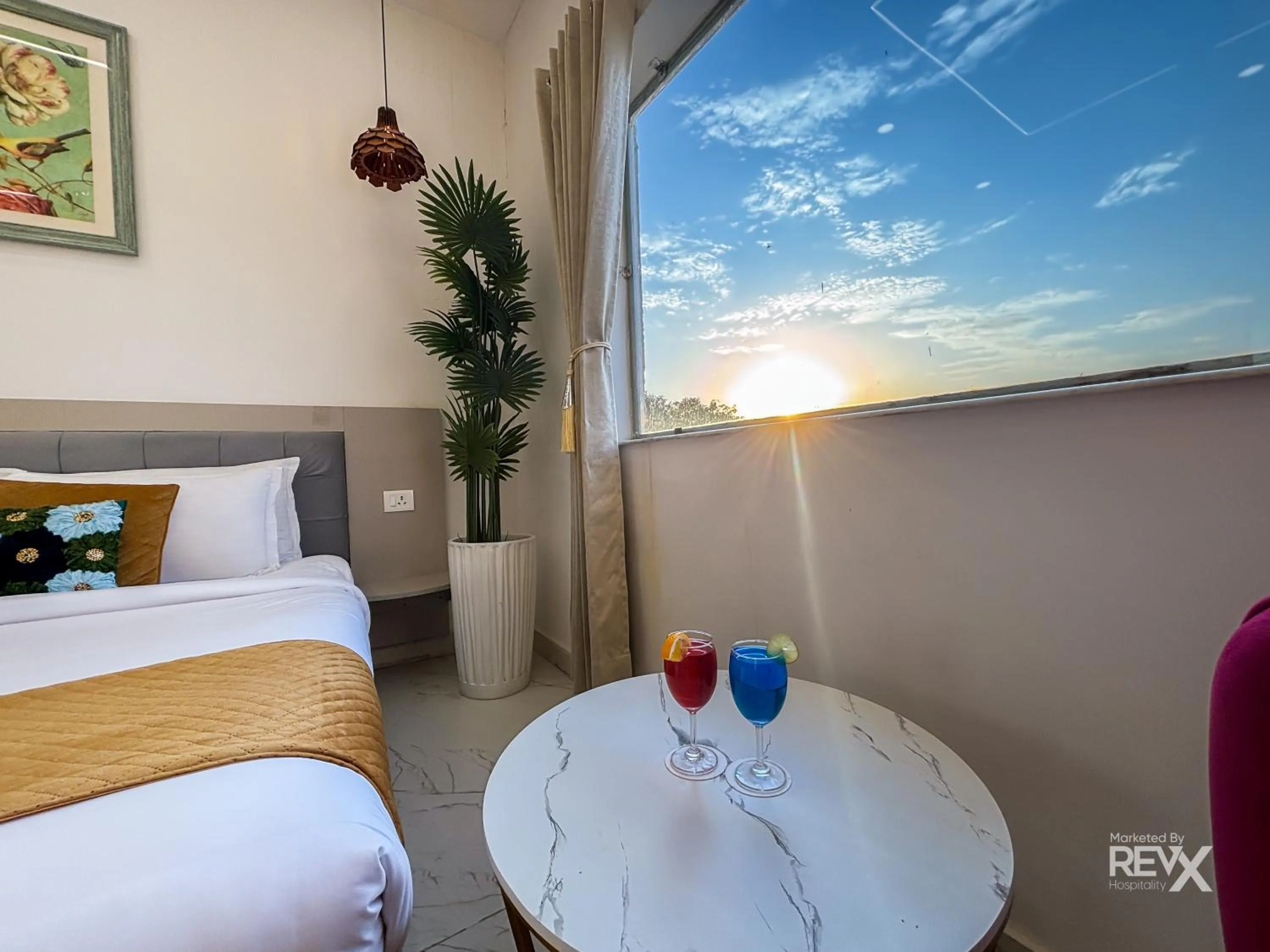 Sunrise, Bed in The Neeraj River Forest Resort Ayurvedic Wellness Center