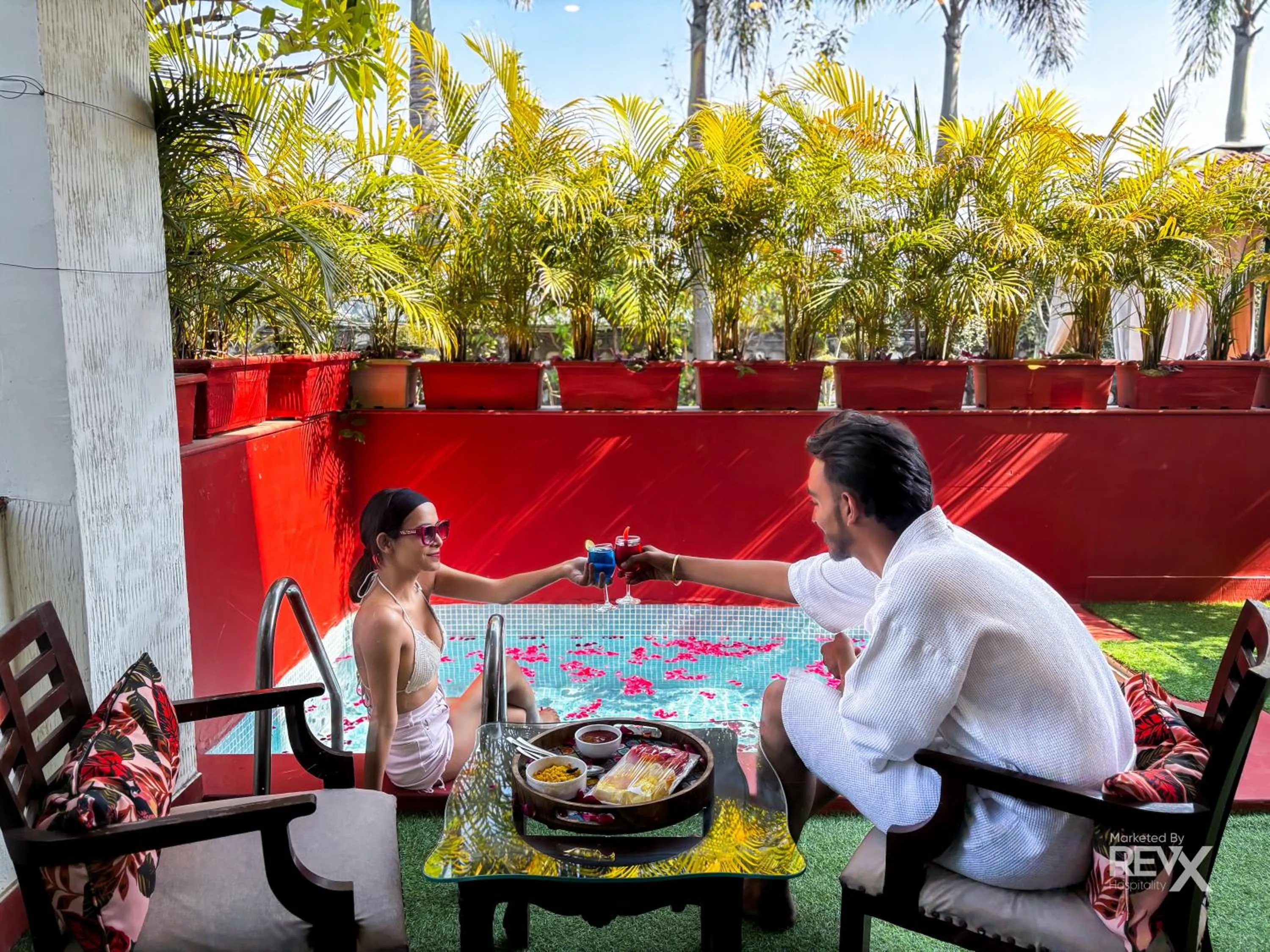 Pool view in The Neeraj River Forest Resort Ayurvedic Wellness Center