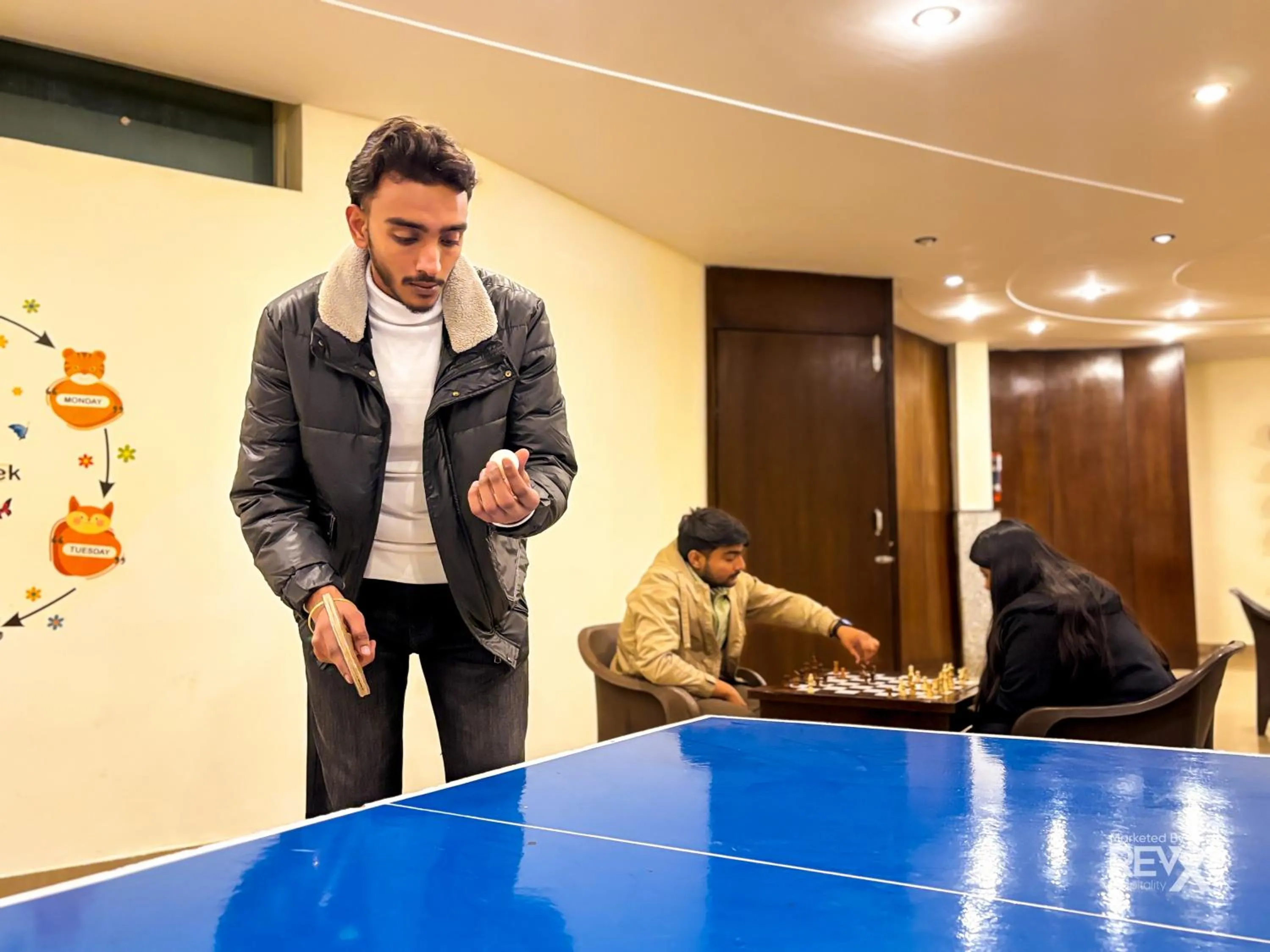 Table tennis in The Neeraj River Forest Resort Ayurvedic Wellness Center