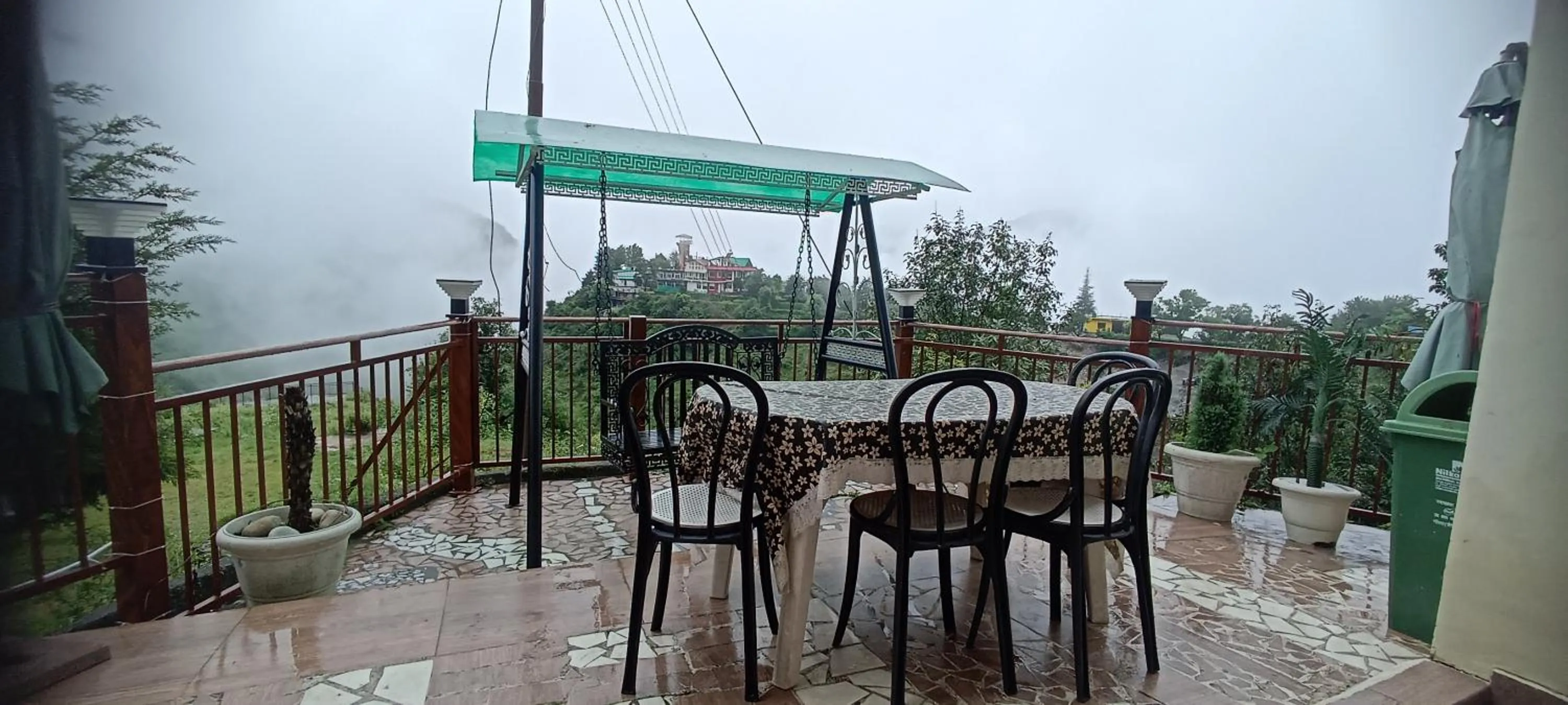 Seating area in Icebergs Mussoorie - A Boutique stay and 24 hrs roof top cafe
