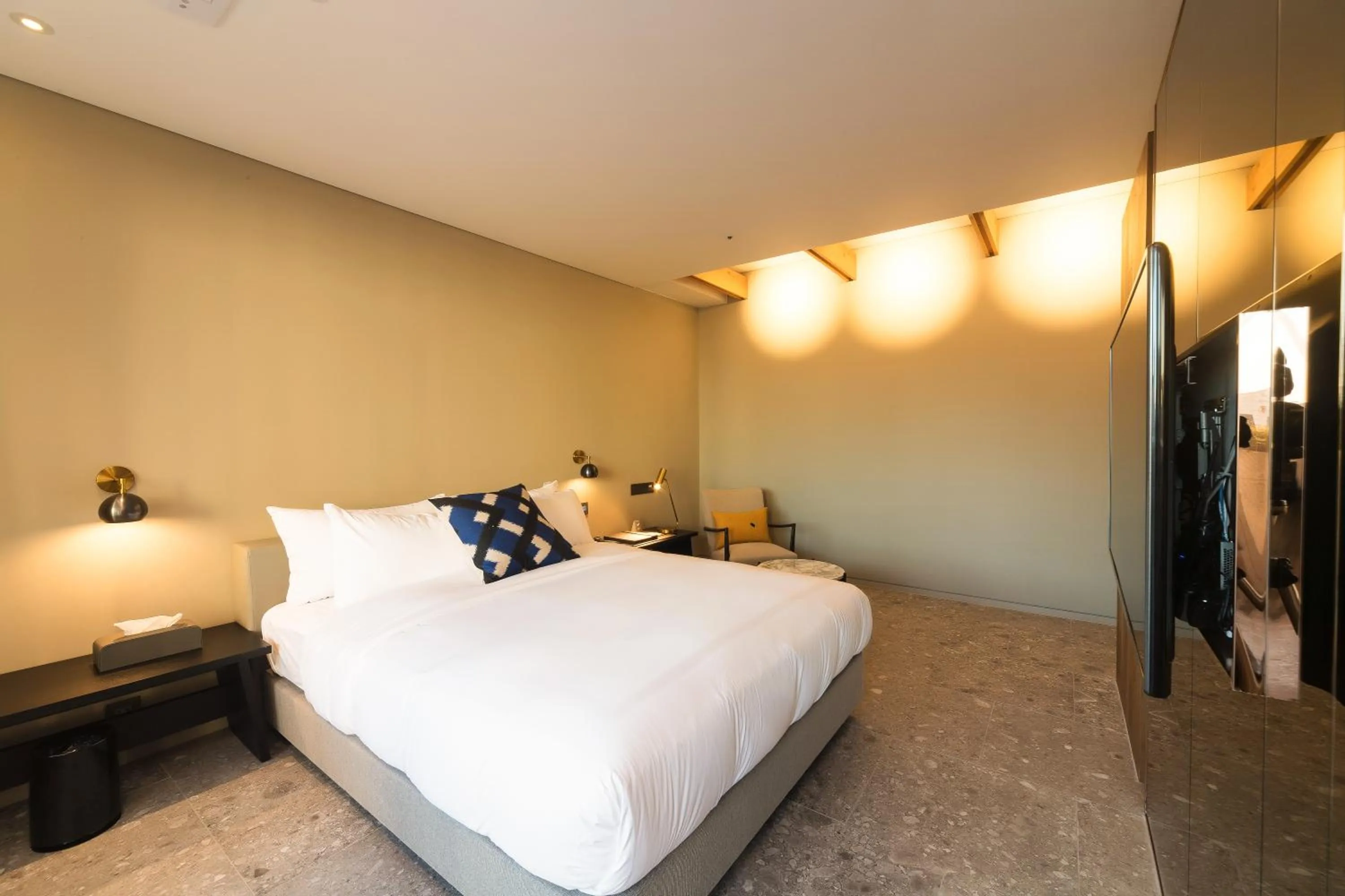 Bed in Hotel Museo Cheongju